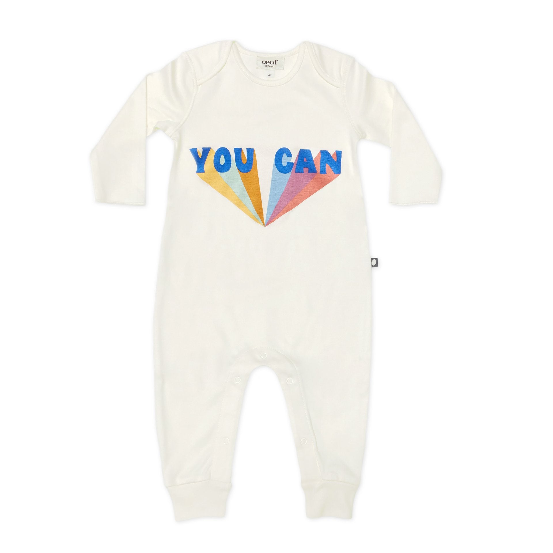 Baby Boys & Girls White Logo Cotton Babysuit