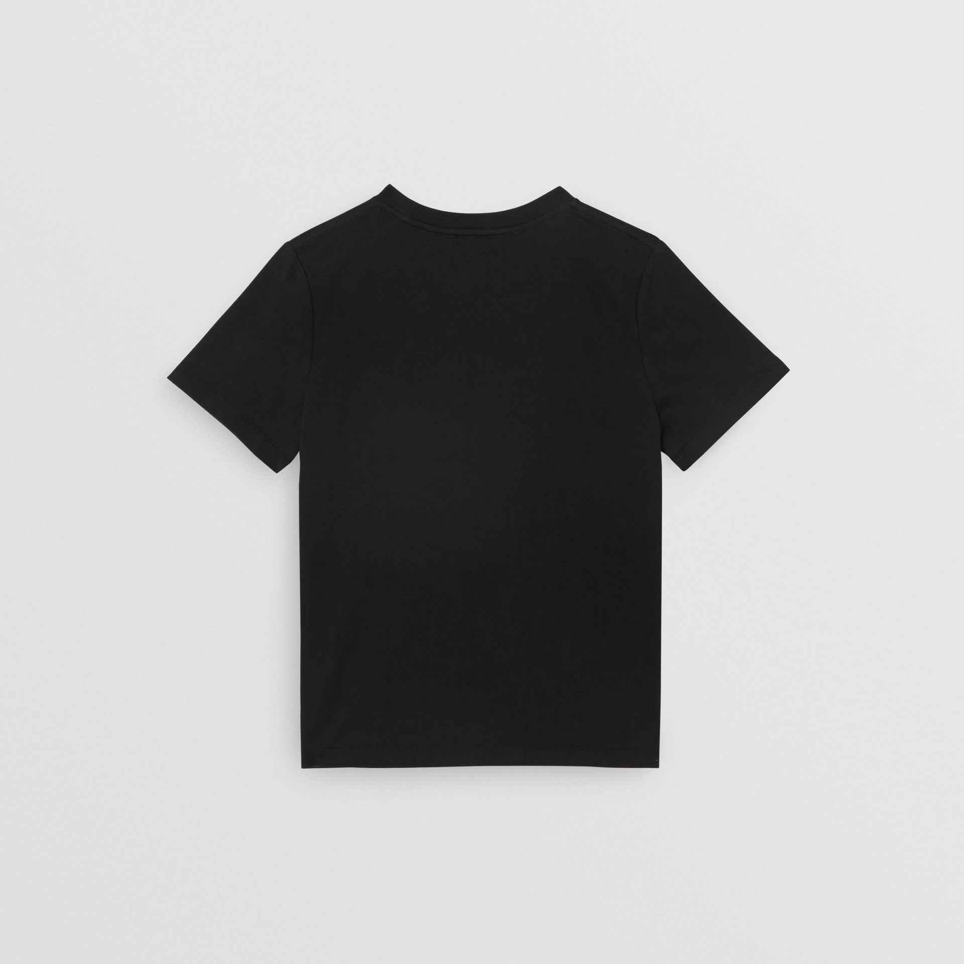 Boys Black Logo Cotton T-shirt