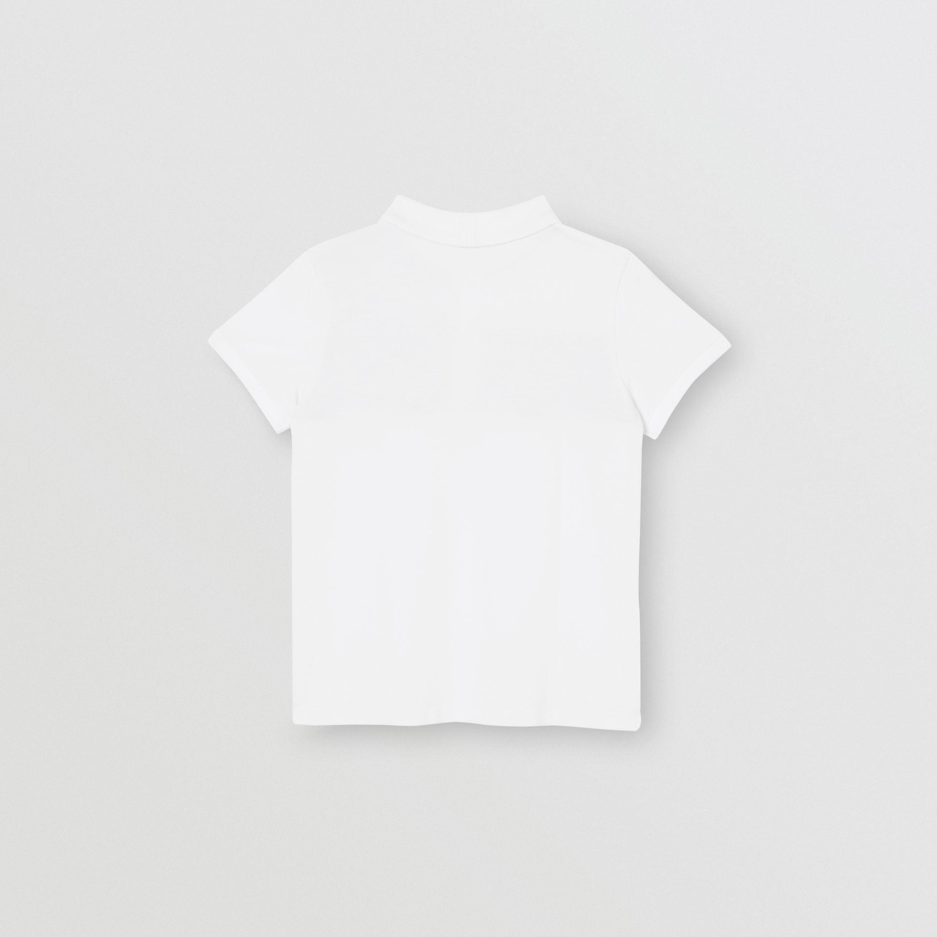 Boys White Cotton Polo Shirt