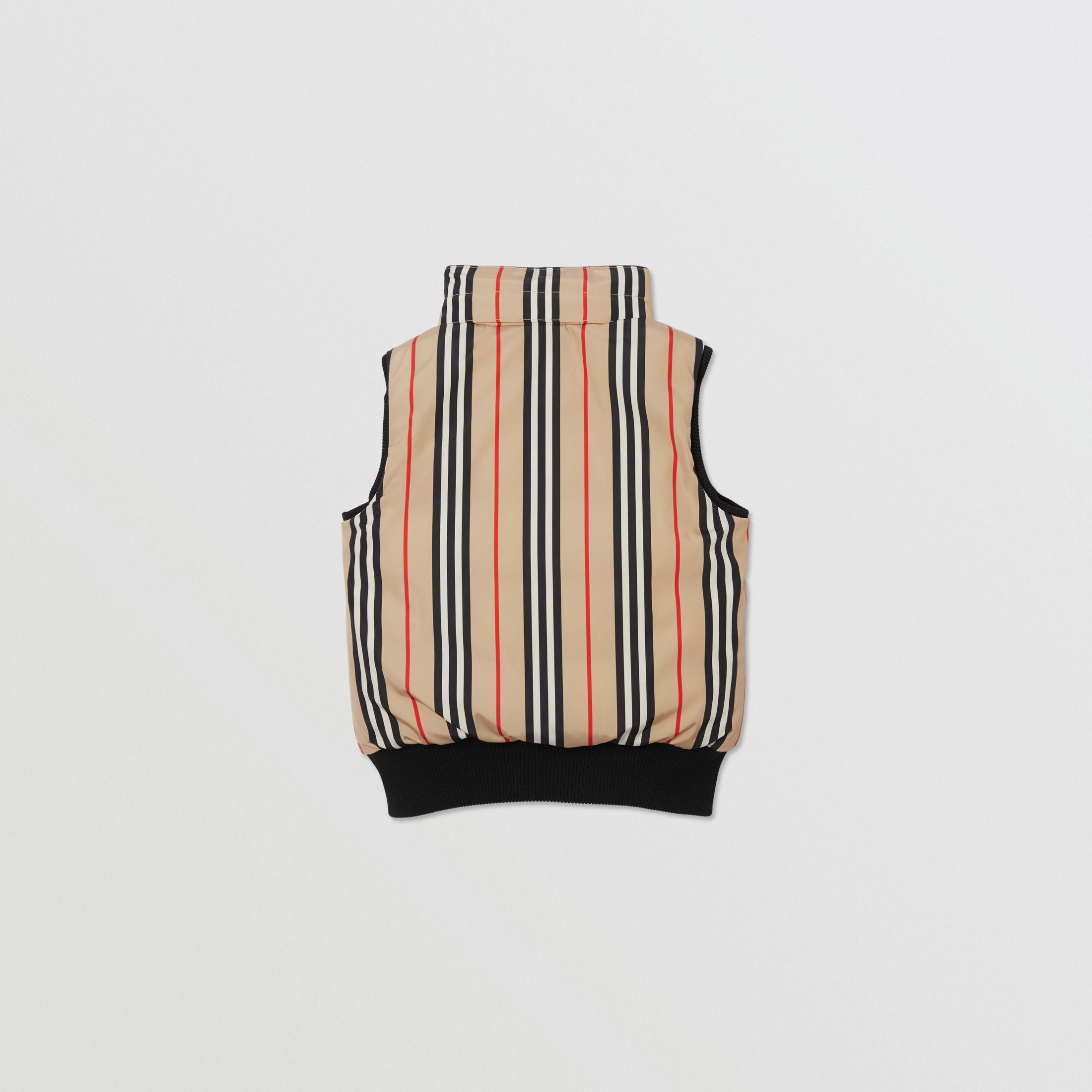 Boys Beige Striped Gilet