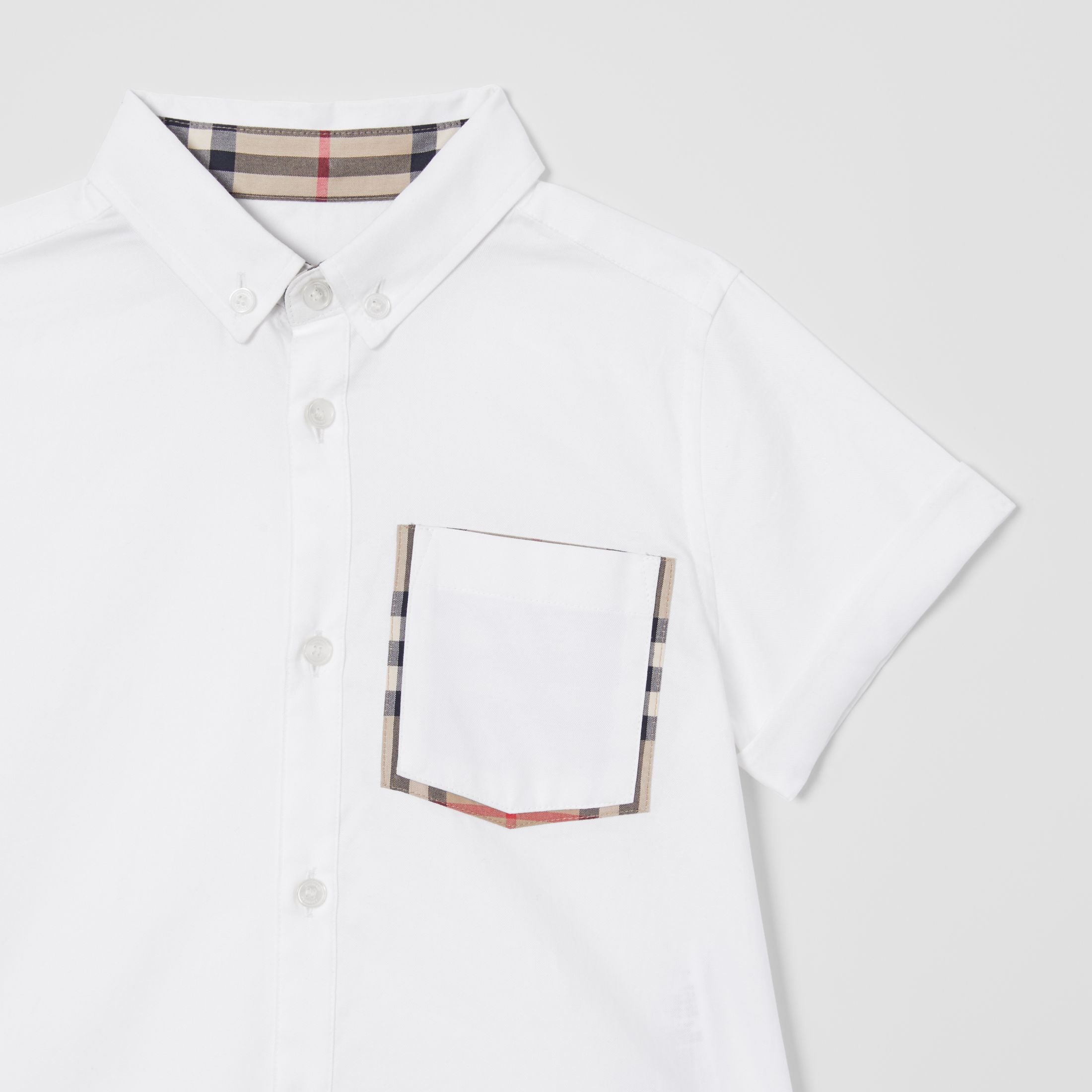 Boys White Cotton Shirt