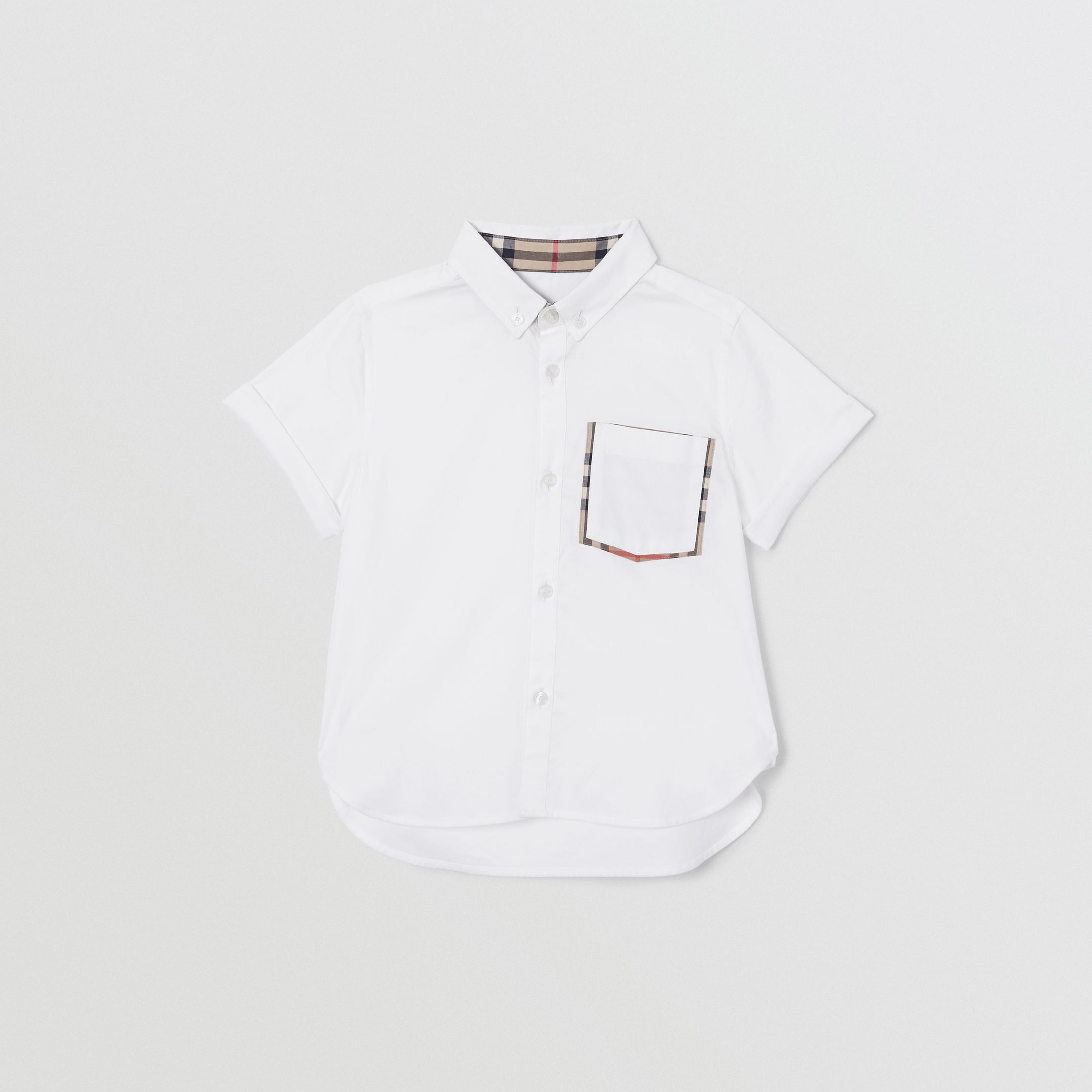 Boys White Cotton Shirt