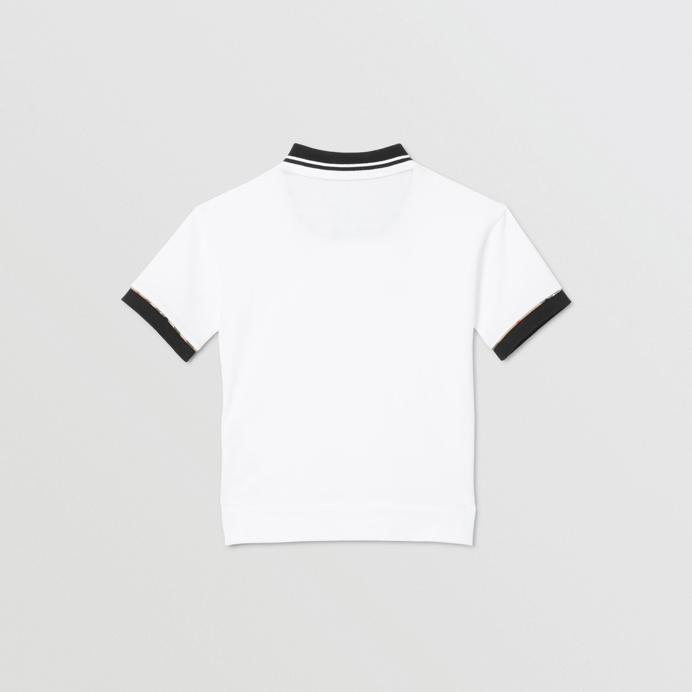 Boys White Cotton Polo Shirt