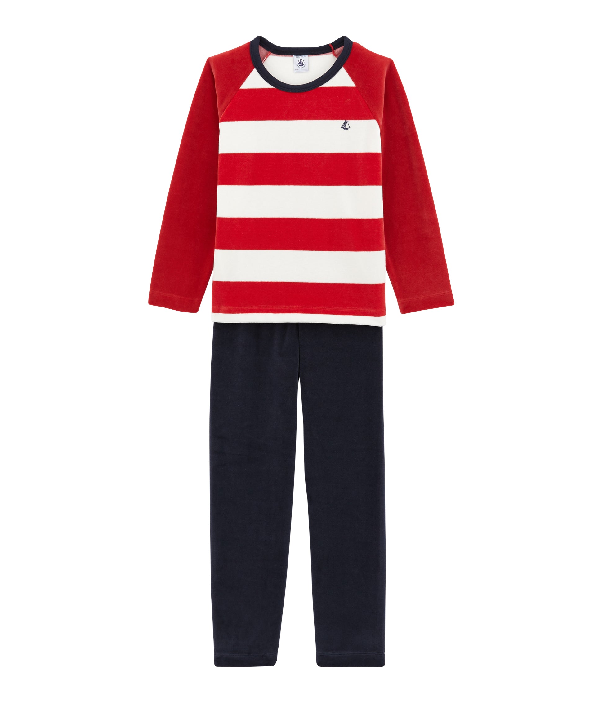 Boys & Girls Red & Navy Cotton Sets