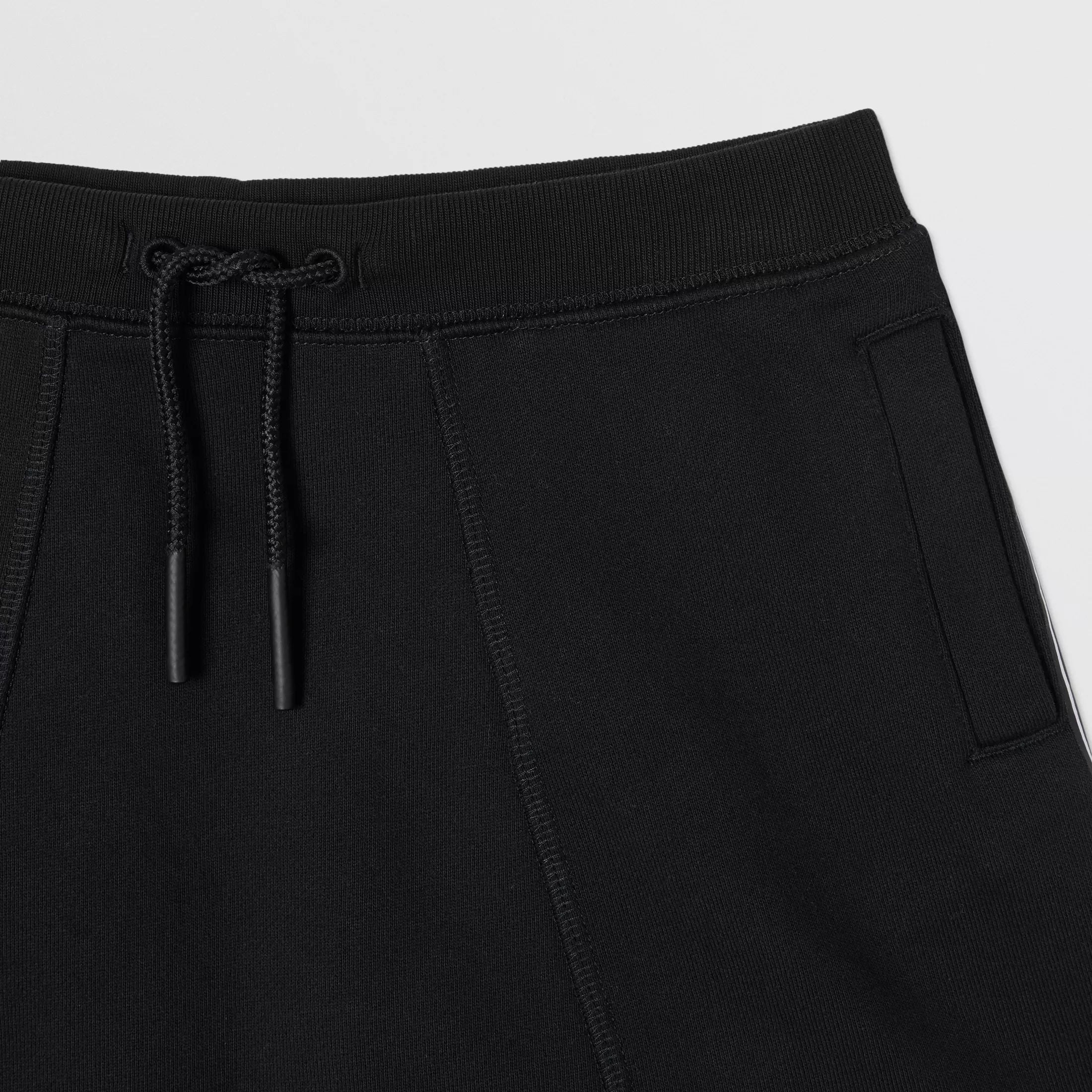 Boys Black Logo Cotton Shorts