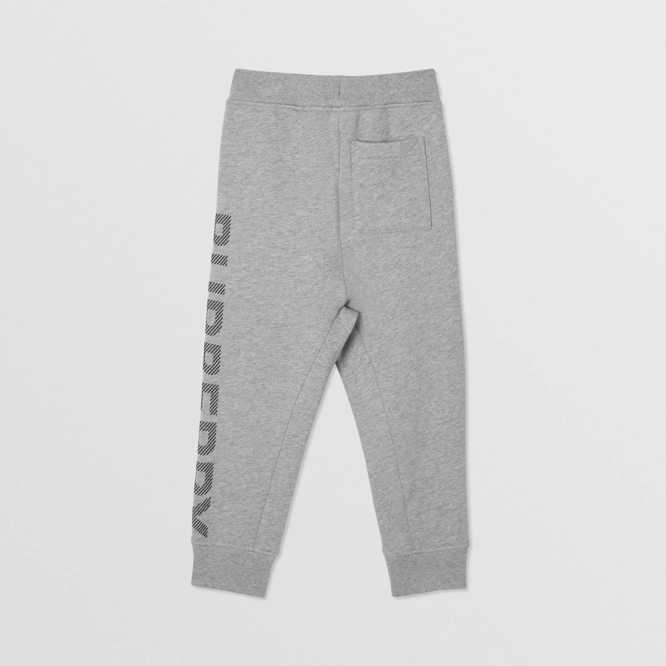 Boys & Girls Grey Logo Cotton Trousers