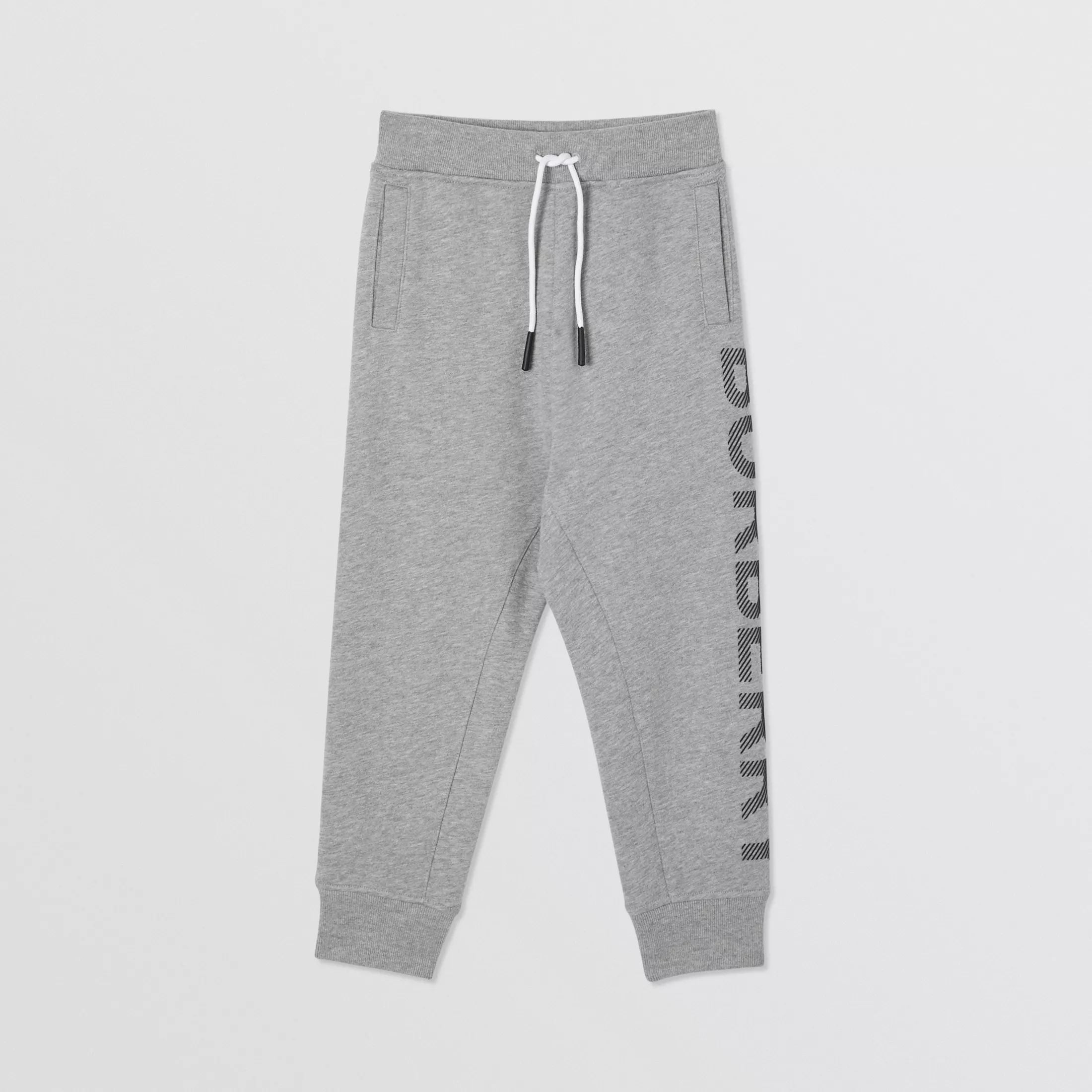 Boys & Girls Grey Logo Cotton Trousers