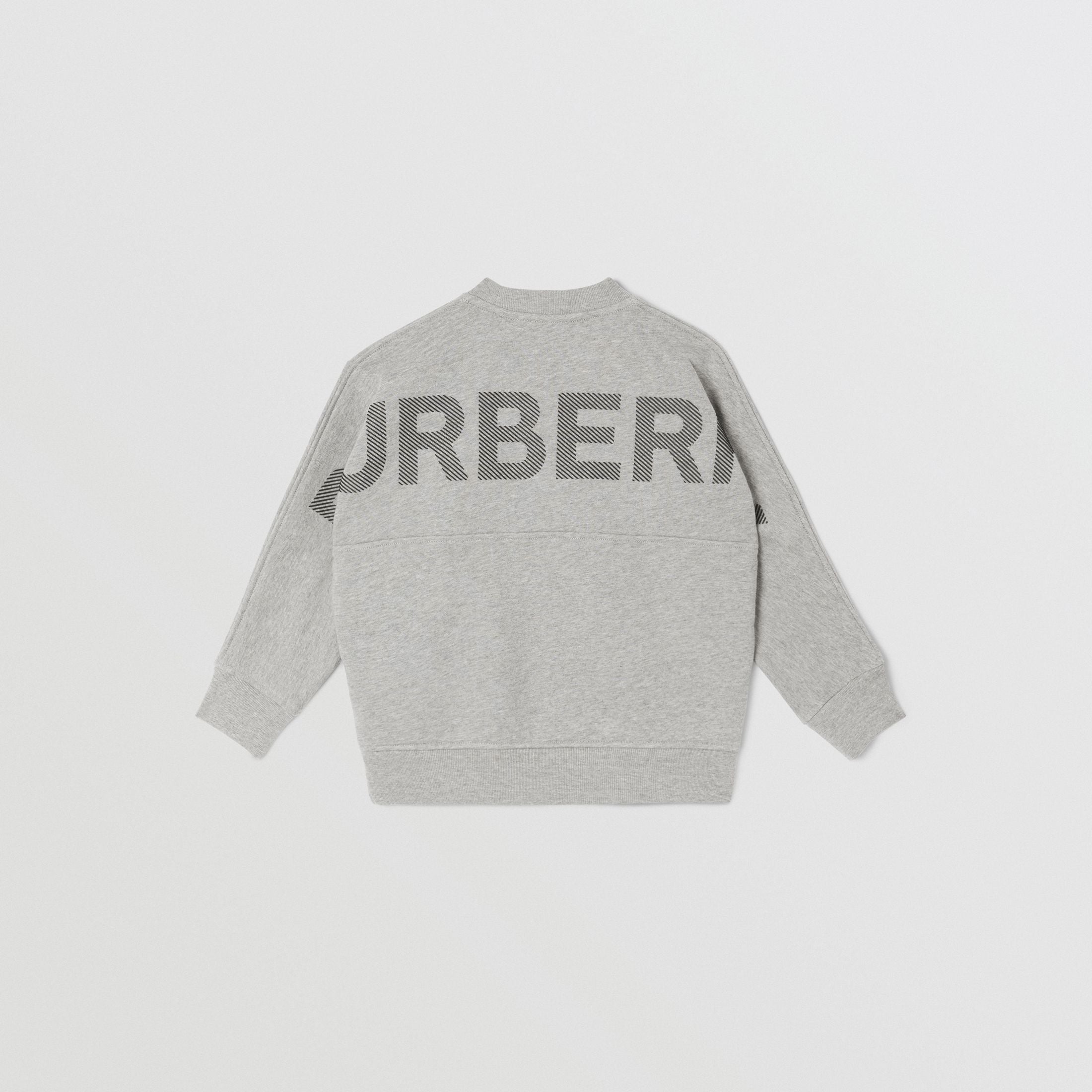 Boys & Girls Grey Logo Cotton Sweatshirt