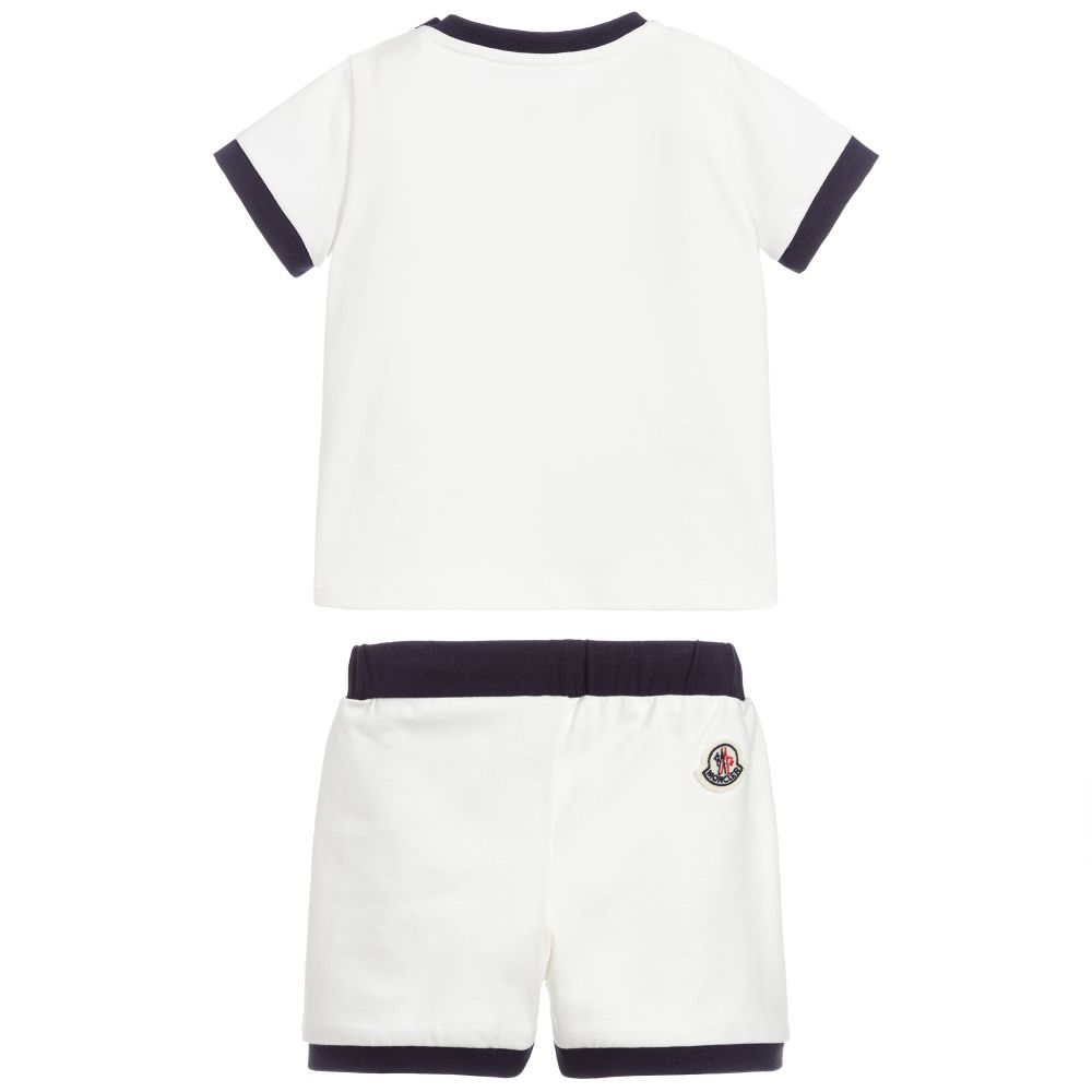 Baby Boys White Logo Cotton Set