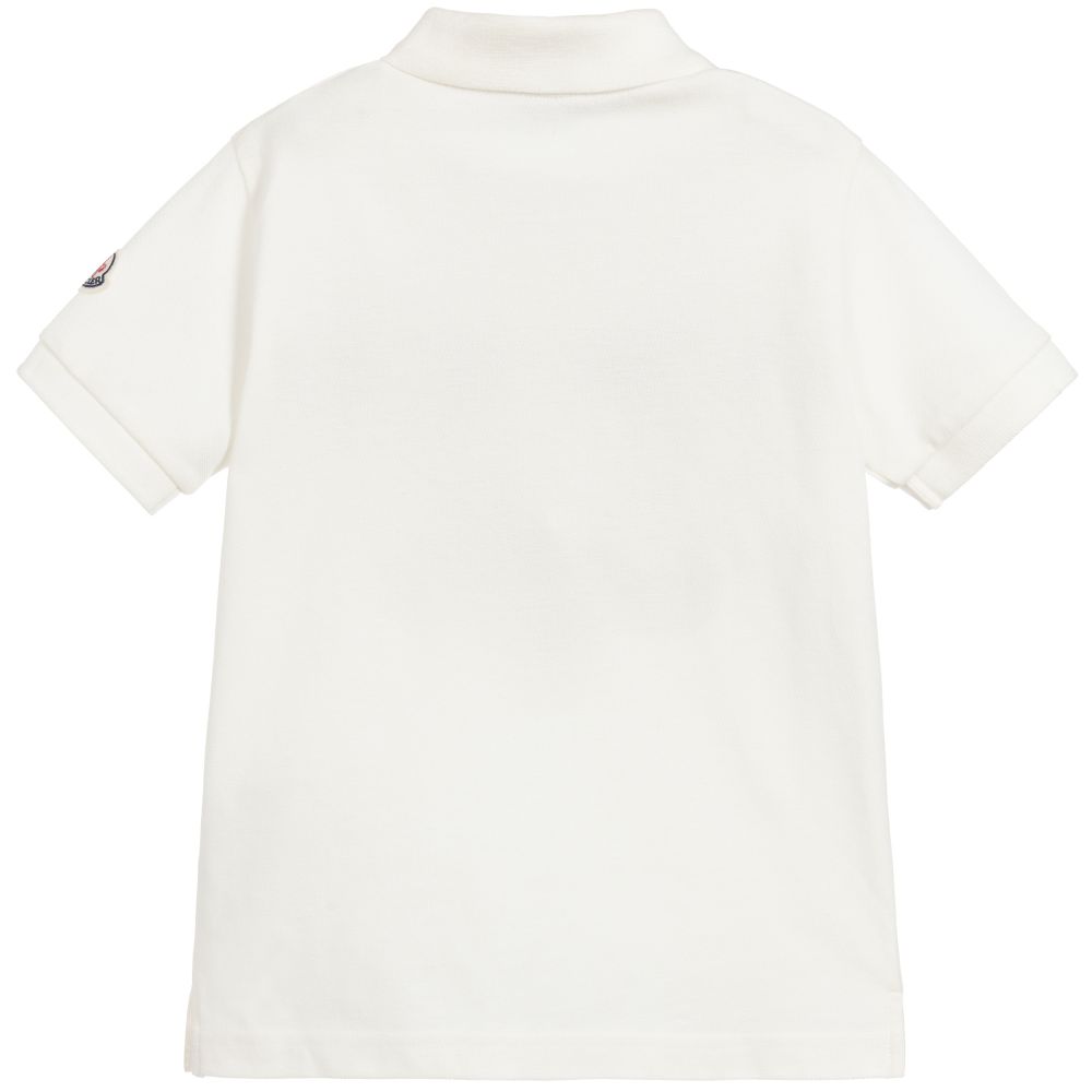 Boys Ivory Cotton Polo Shirt