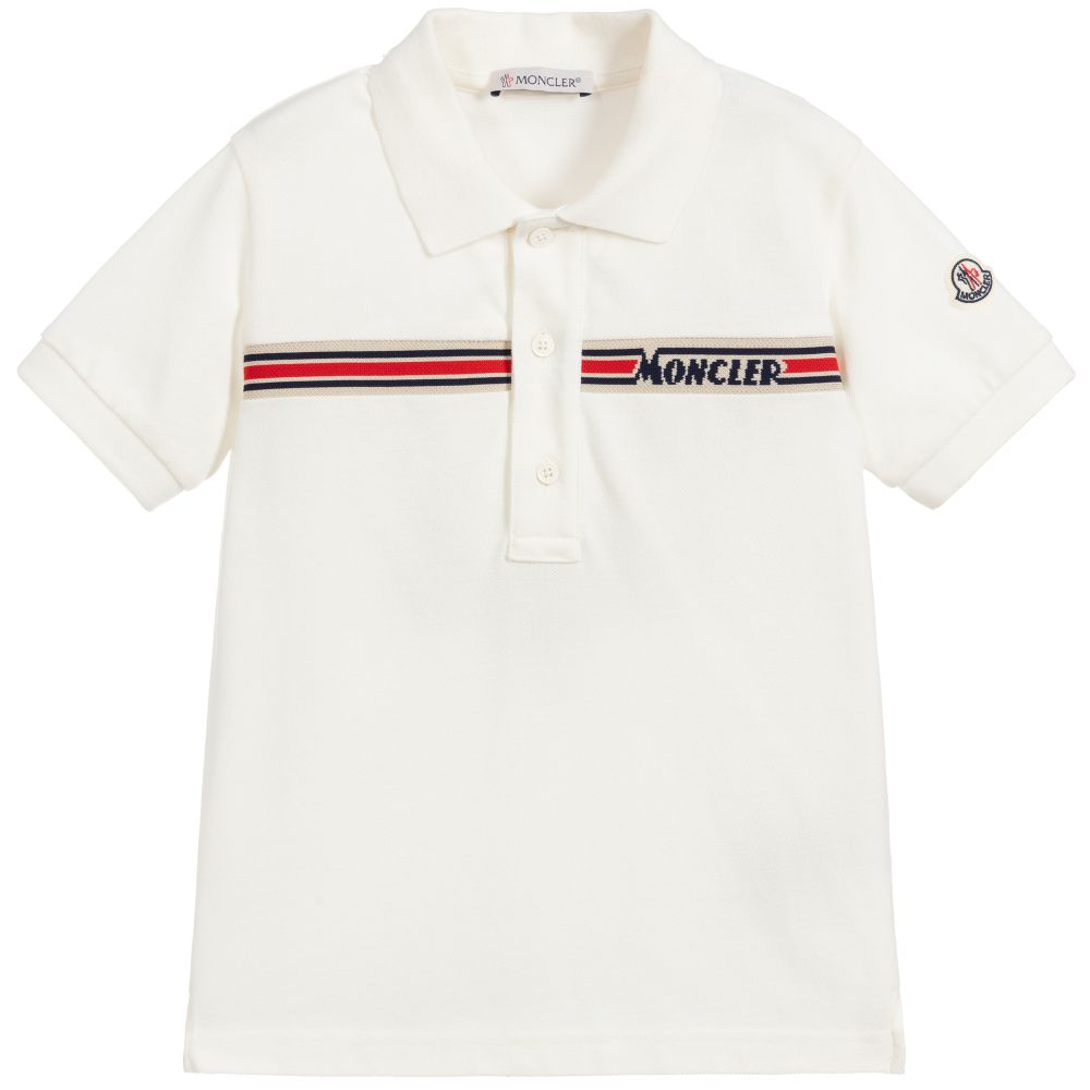 Boys Ivory Cotton Polo Shirt