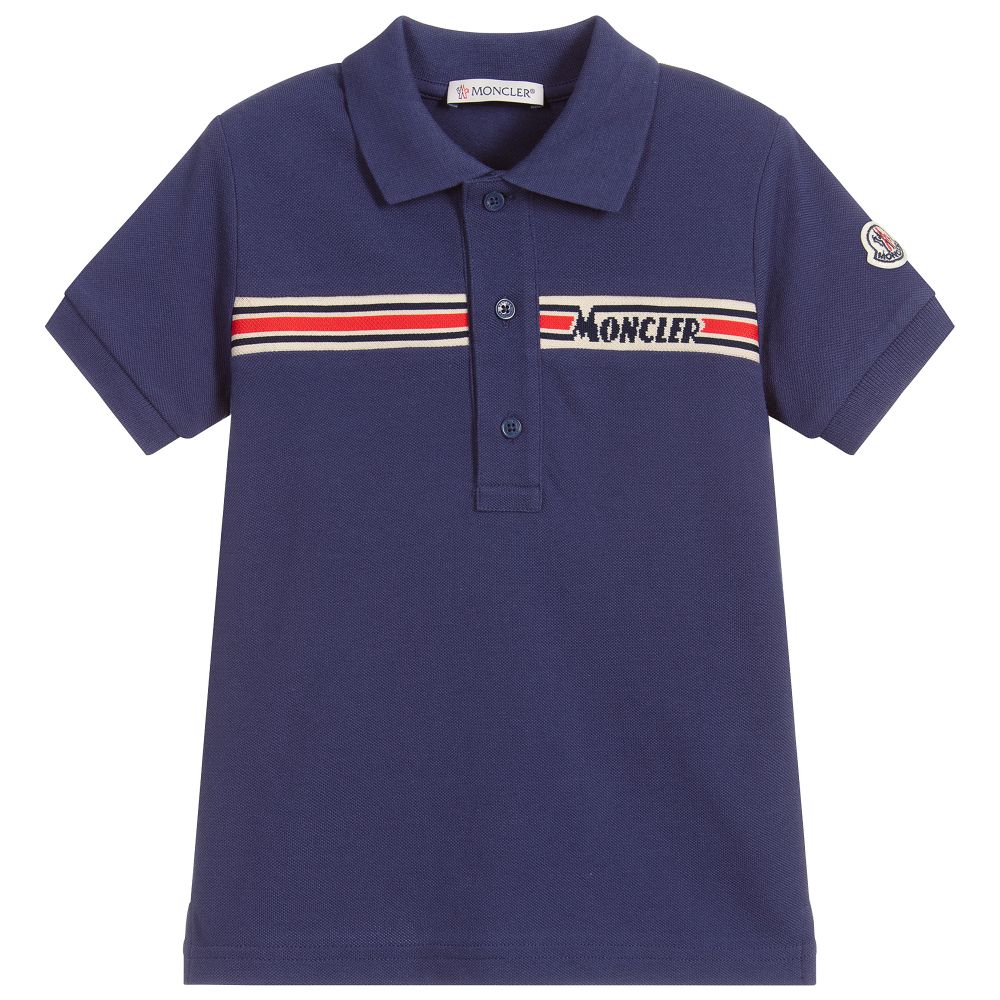 Boys Blue Cotton Polo Shirt