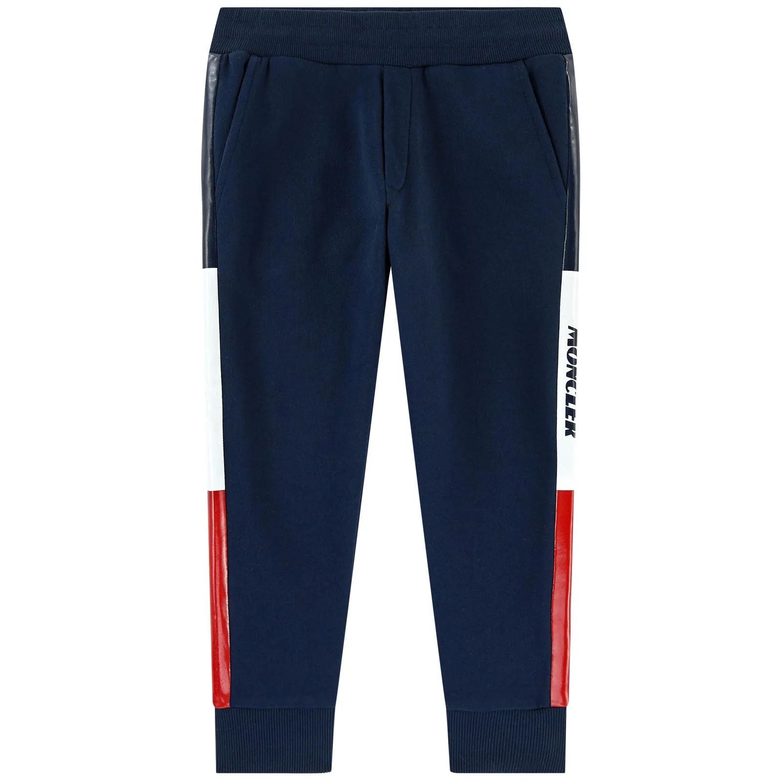 Boys Blue Logo Cotton Trousers