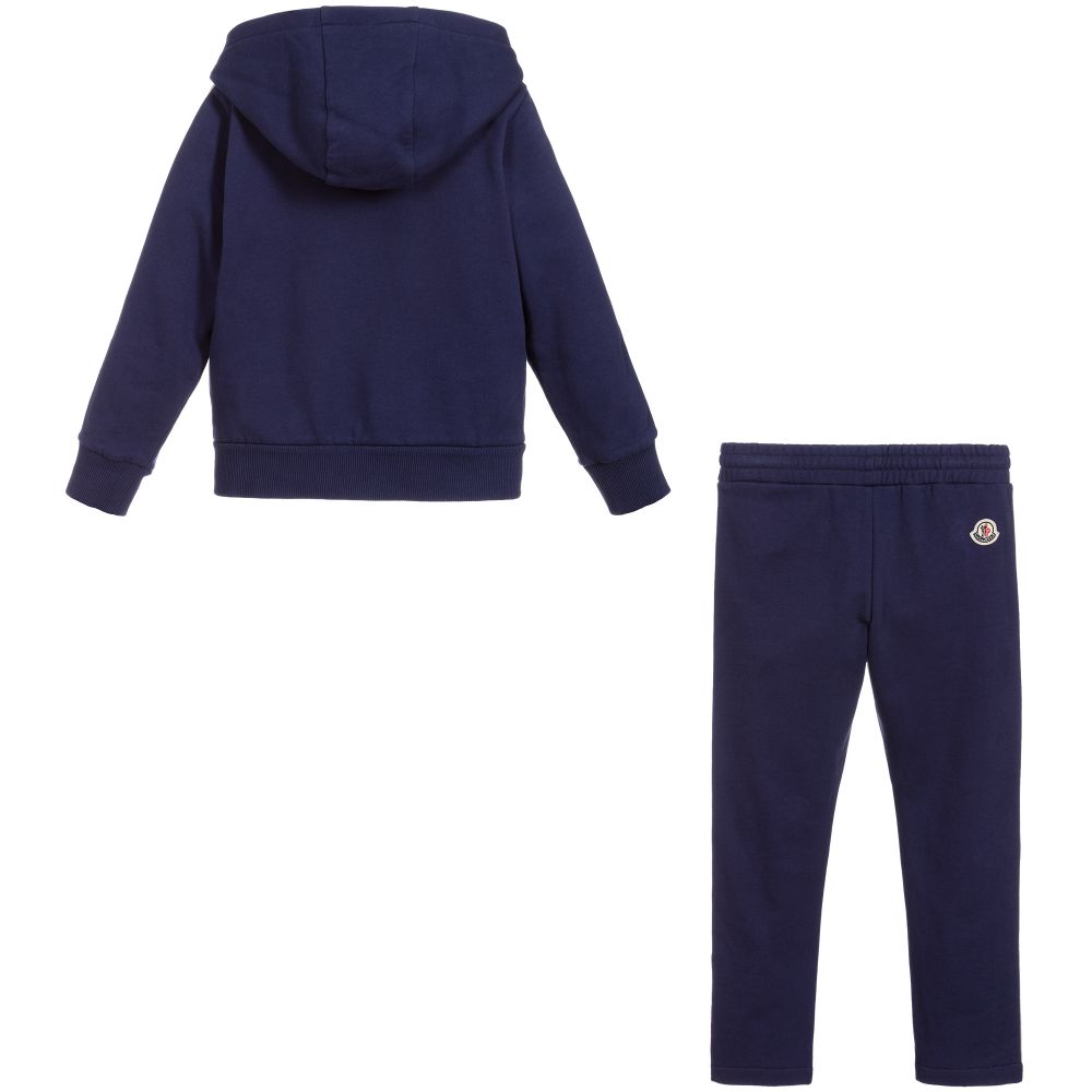 Boys Blue Logo Cotton Tracksuit