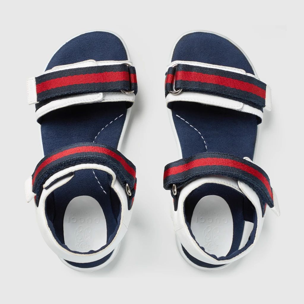 Boys & Girls White Leather Sandals