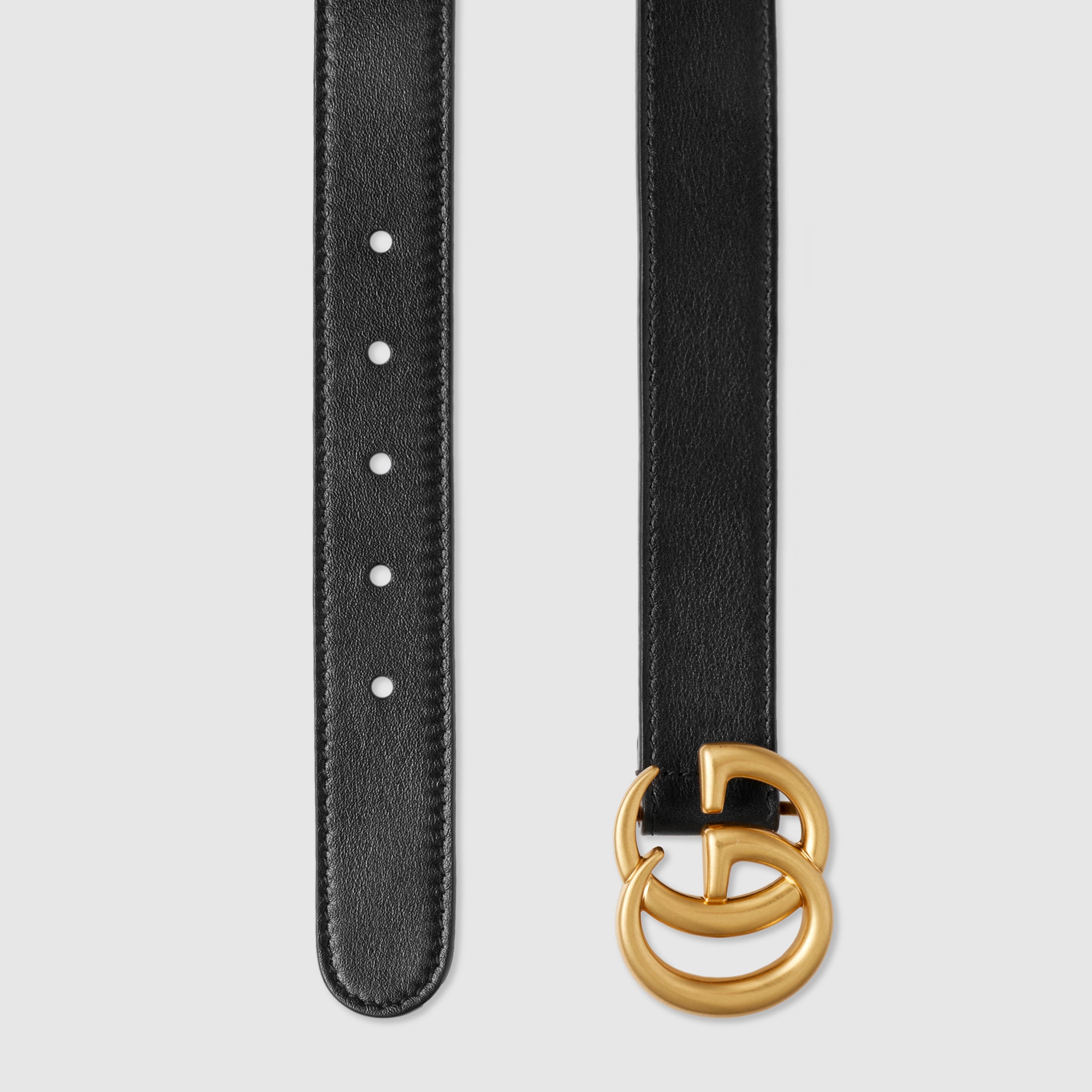 Boys & Girls Black GG Leather Belt