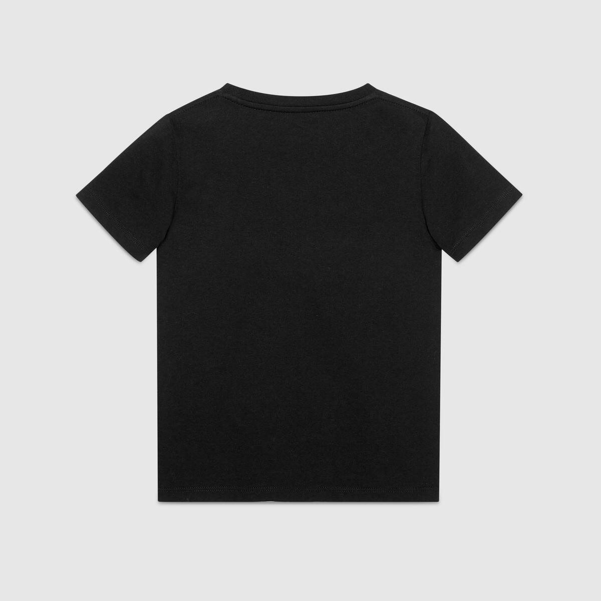 Boys Black Logo Cotton T-shirt