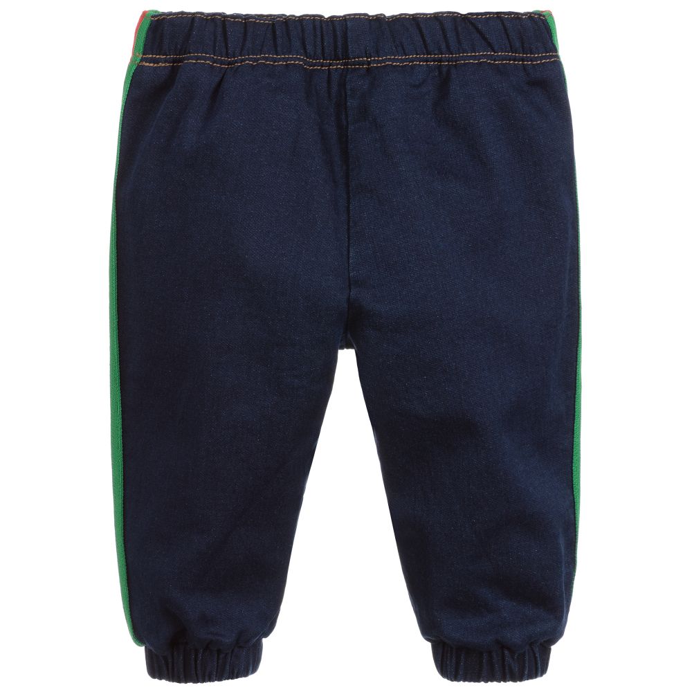 Baby Boys Blue Cotton Trousers