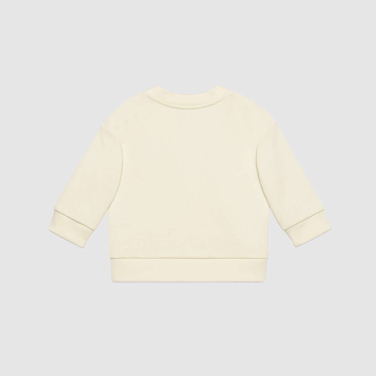 Baby Boys White Cotton Sweatshirt