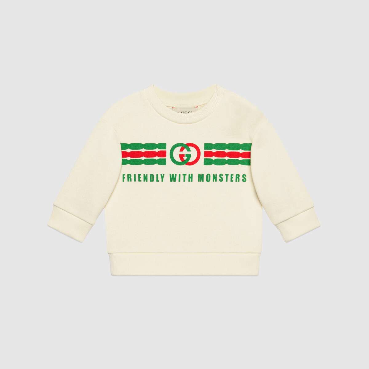 Baby Boys White Cotton Sweatshirt