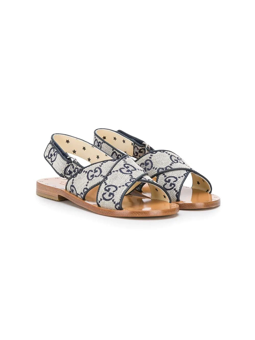 Boys & Girls Blue GG Leather Sandals