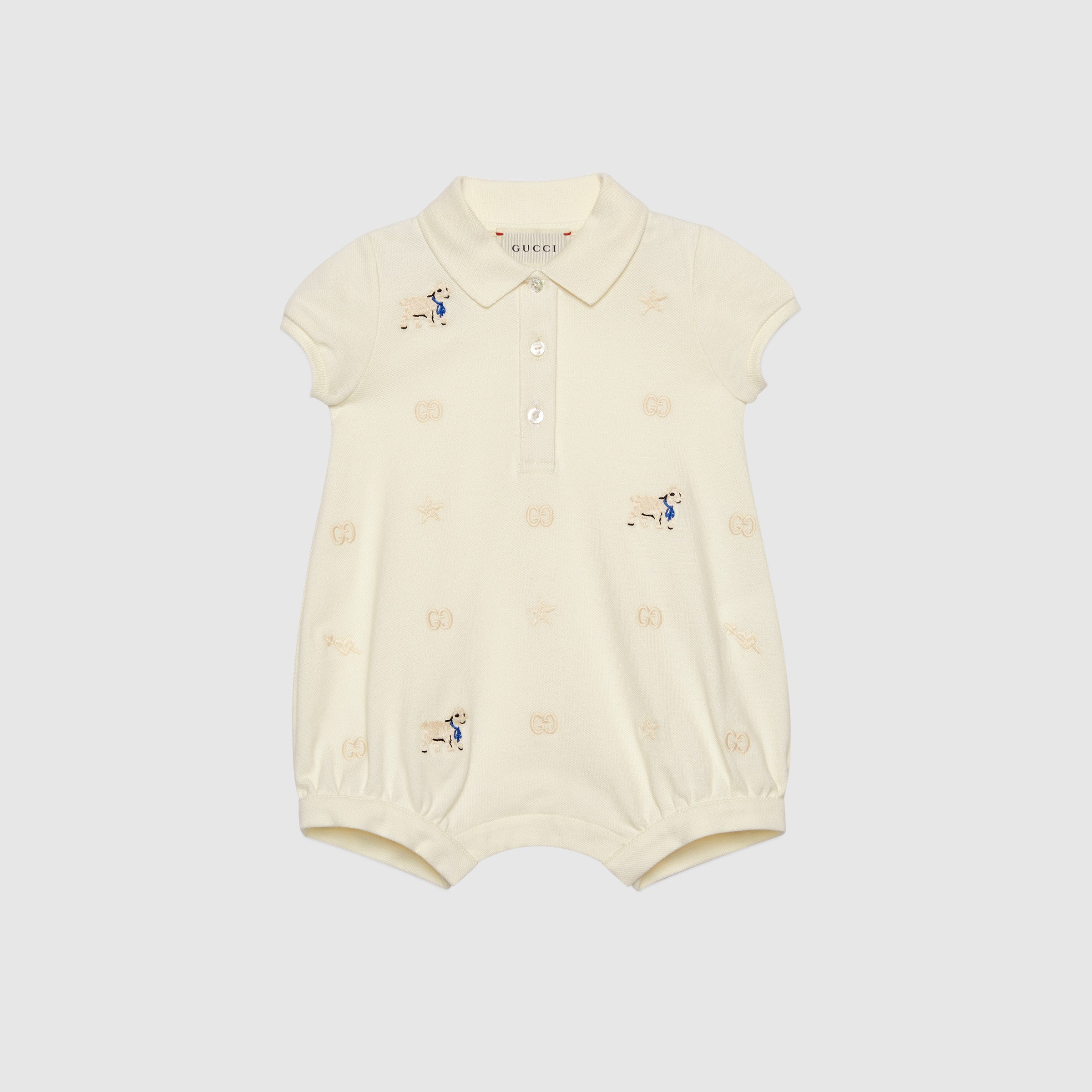 Baby Boys Ivory Cotton Babysuit