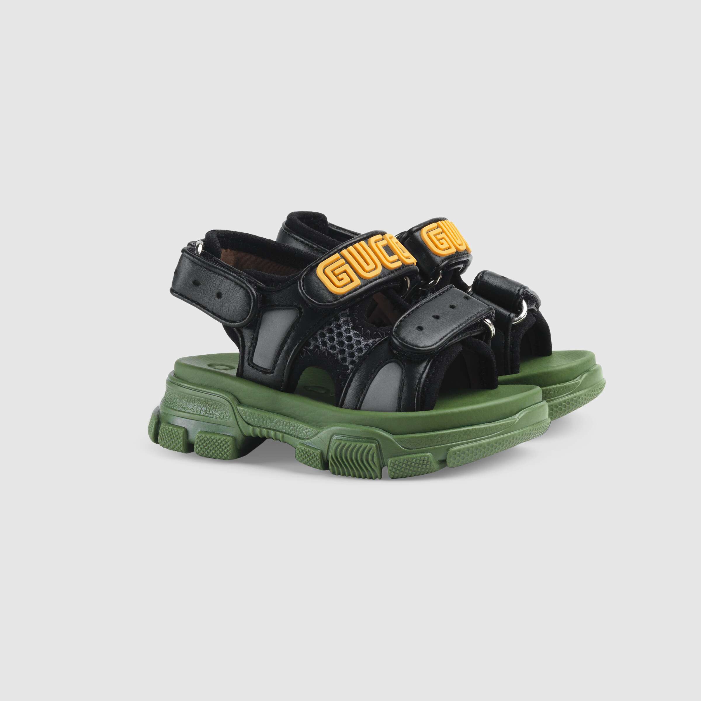 Baby Boys & Girls Black Leather Sandals