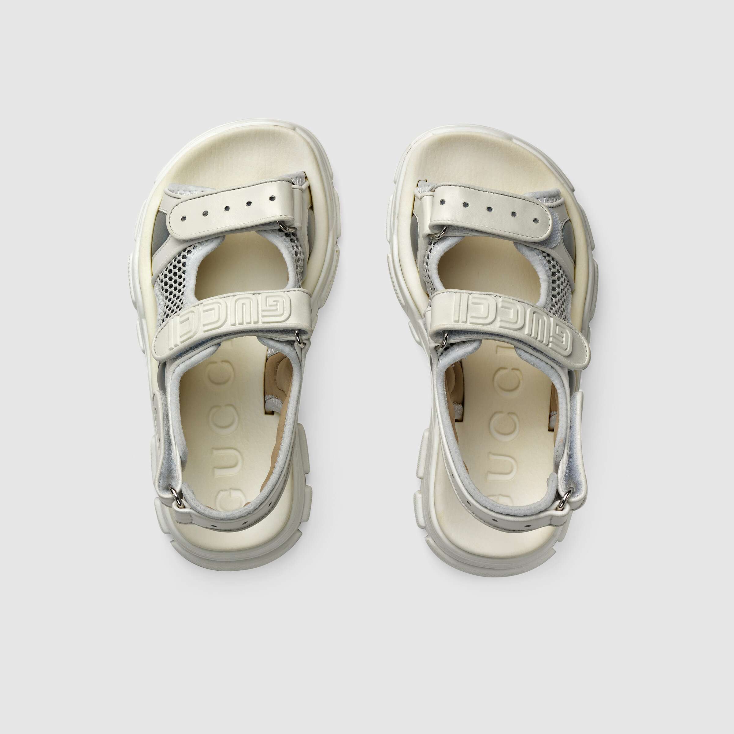 Boys & Girls White Leather Sandals