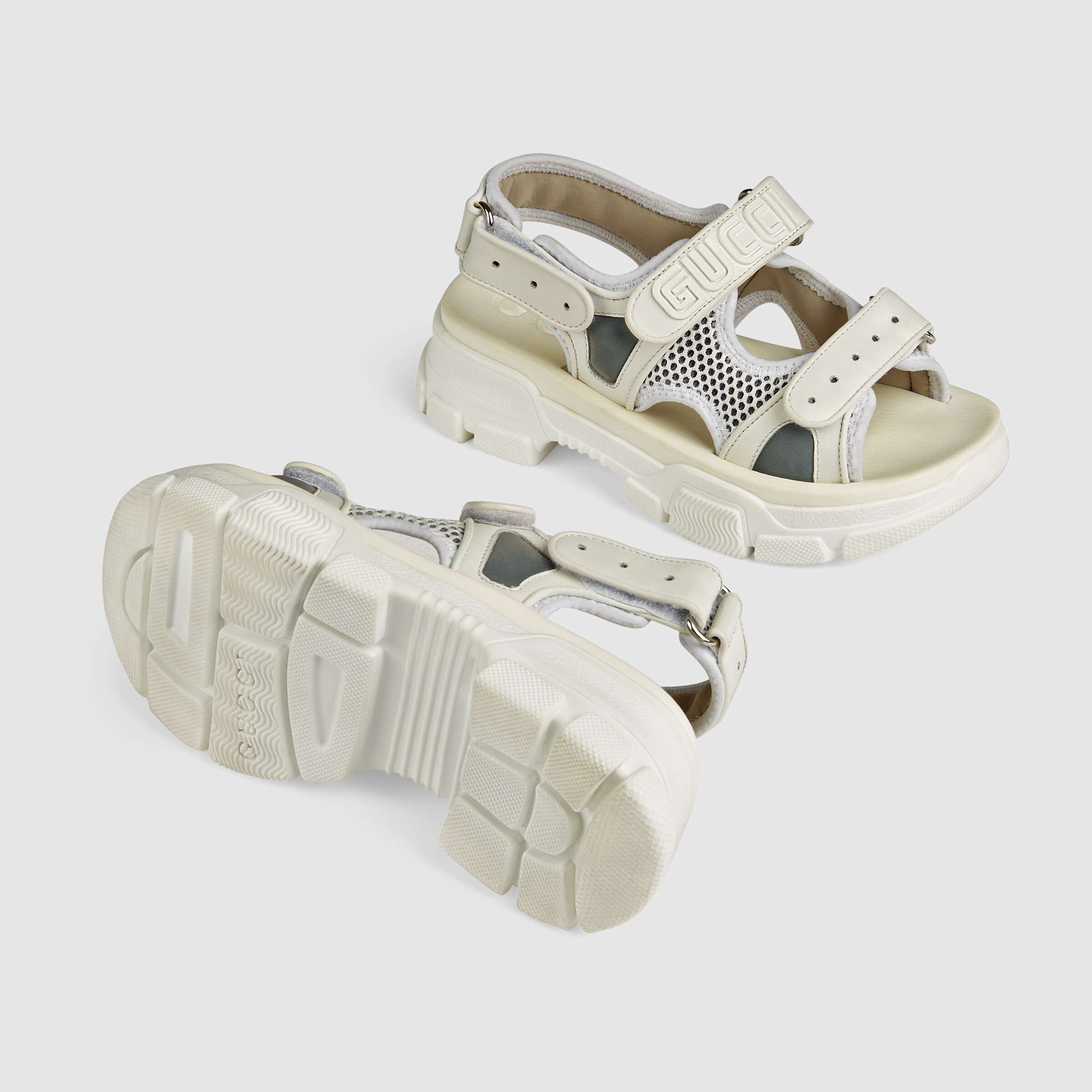 Boys & Girls White Leather Sandals