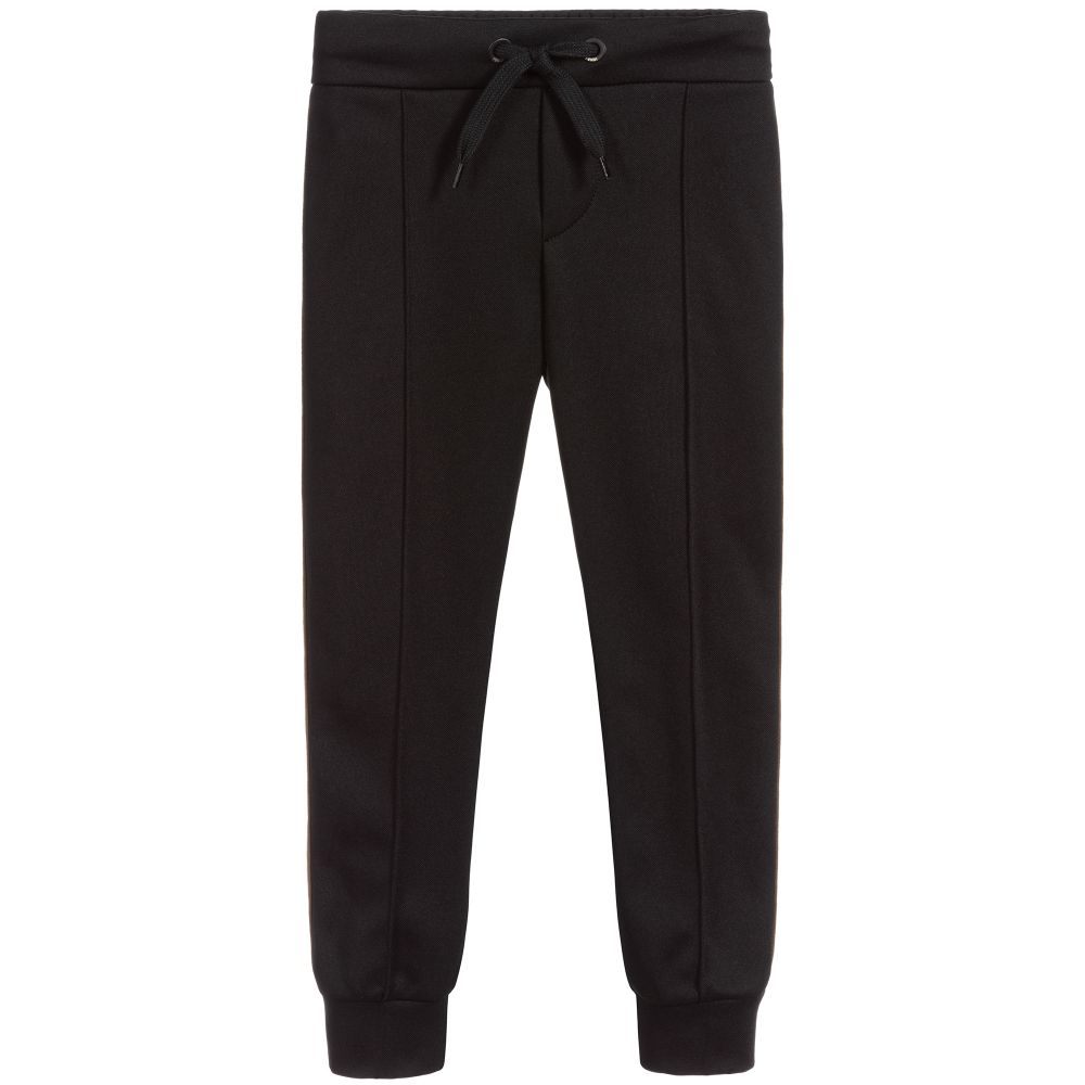 Boys Black FF Logo Trousers