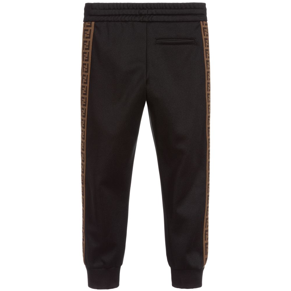 Boys Black FF Logo Trousers