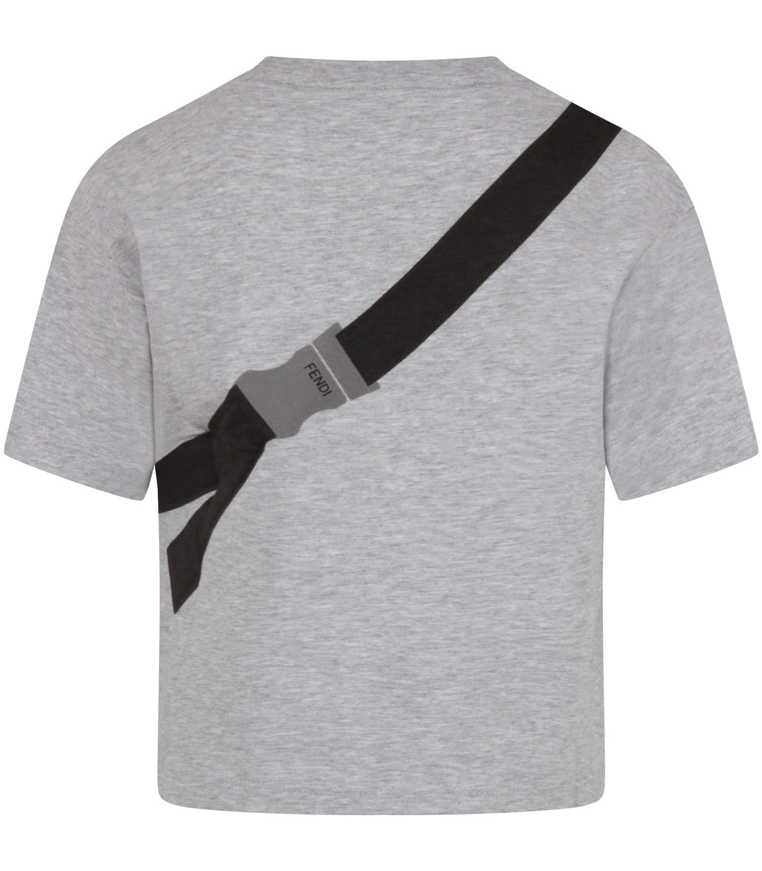 Boys Grey Printing Cotton T-shirt