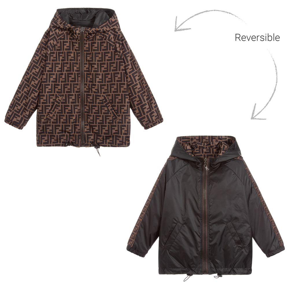 Boys & Girls Brown Reversible Jacket