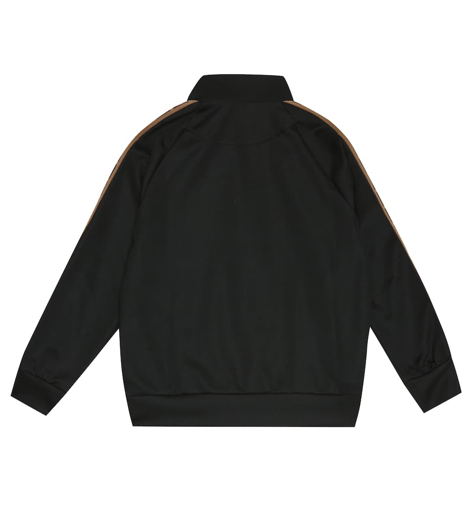 Boys Girls Black Zip-up Top