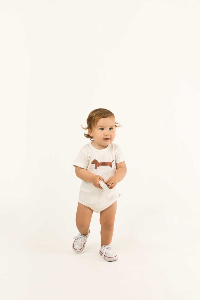 Baby Boys White Cotton Babysuit