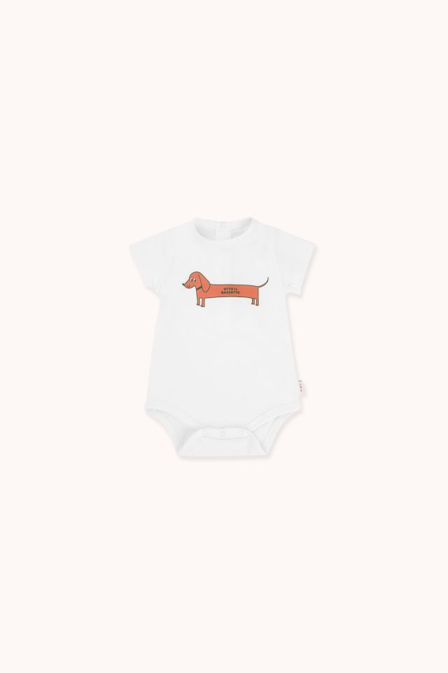 Baby Boys White Cotton Babysuit