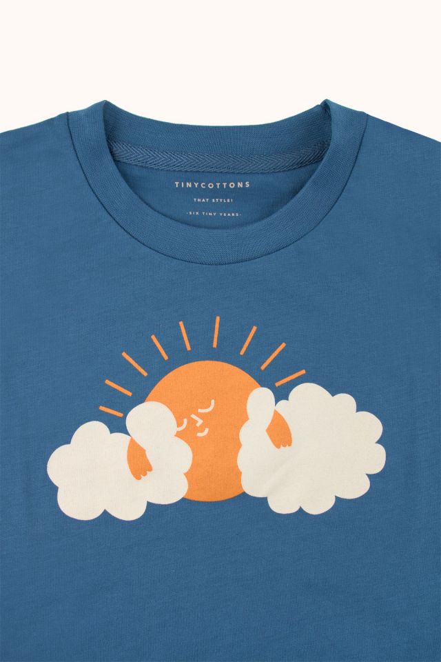 Boys & Girls Blue Cotton T-shirt