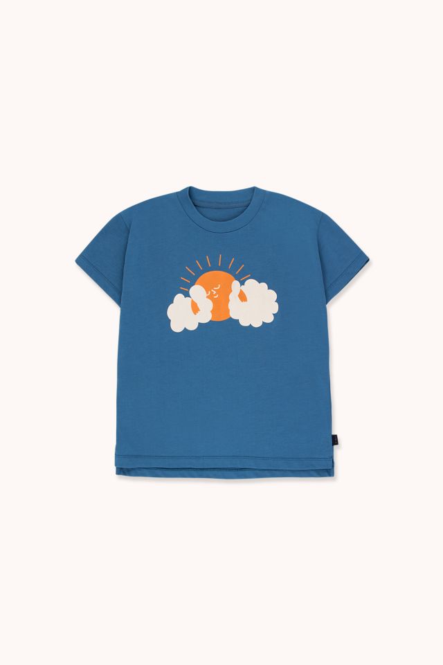 Boys & Girls Blue Cotton T-shirt