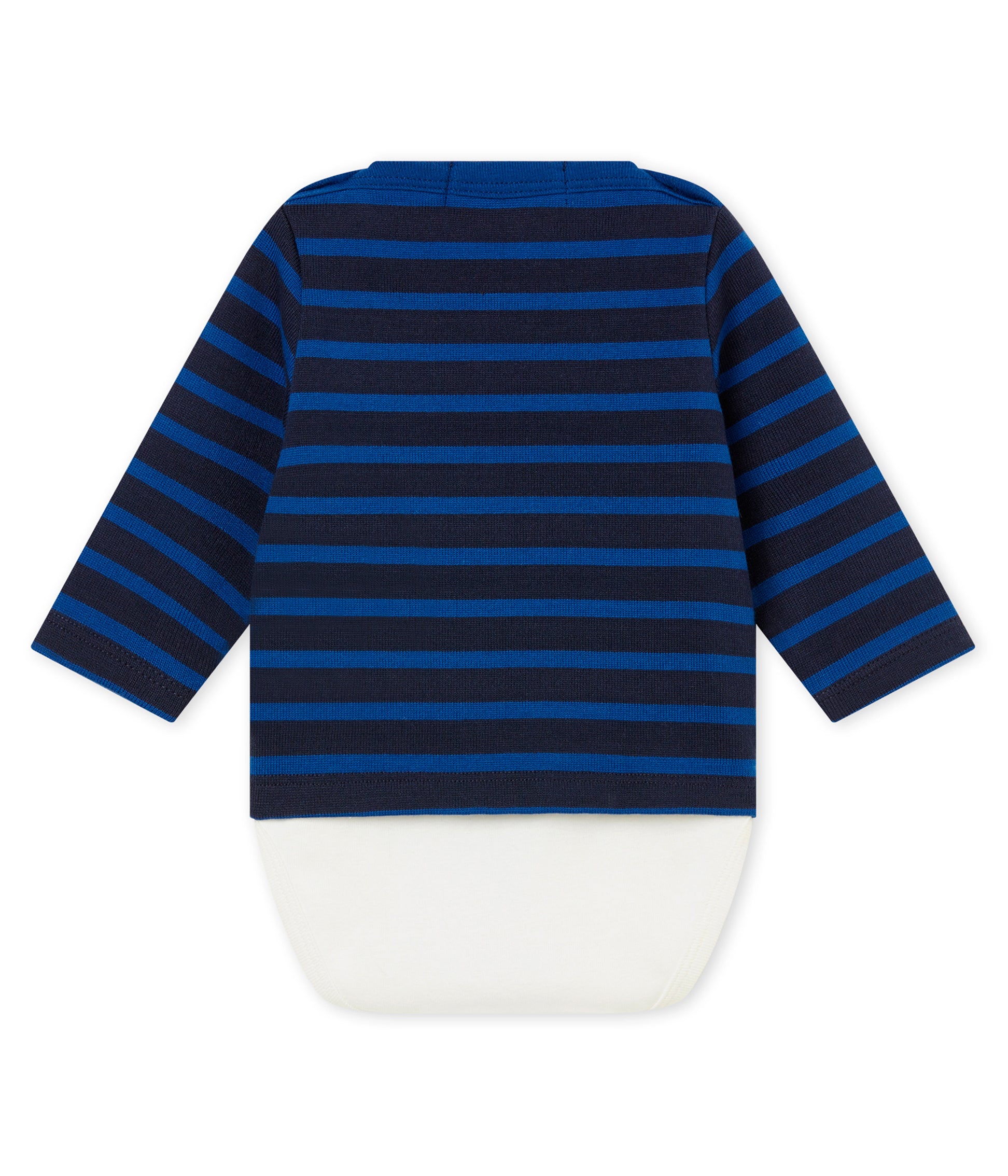 Baby Boys Blue Stripes Babysuit