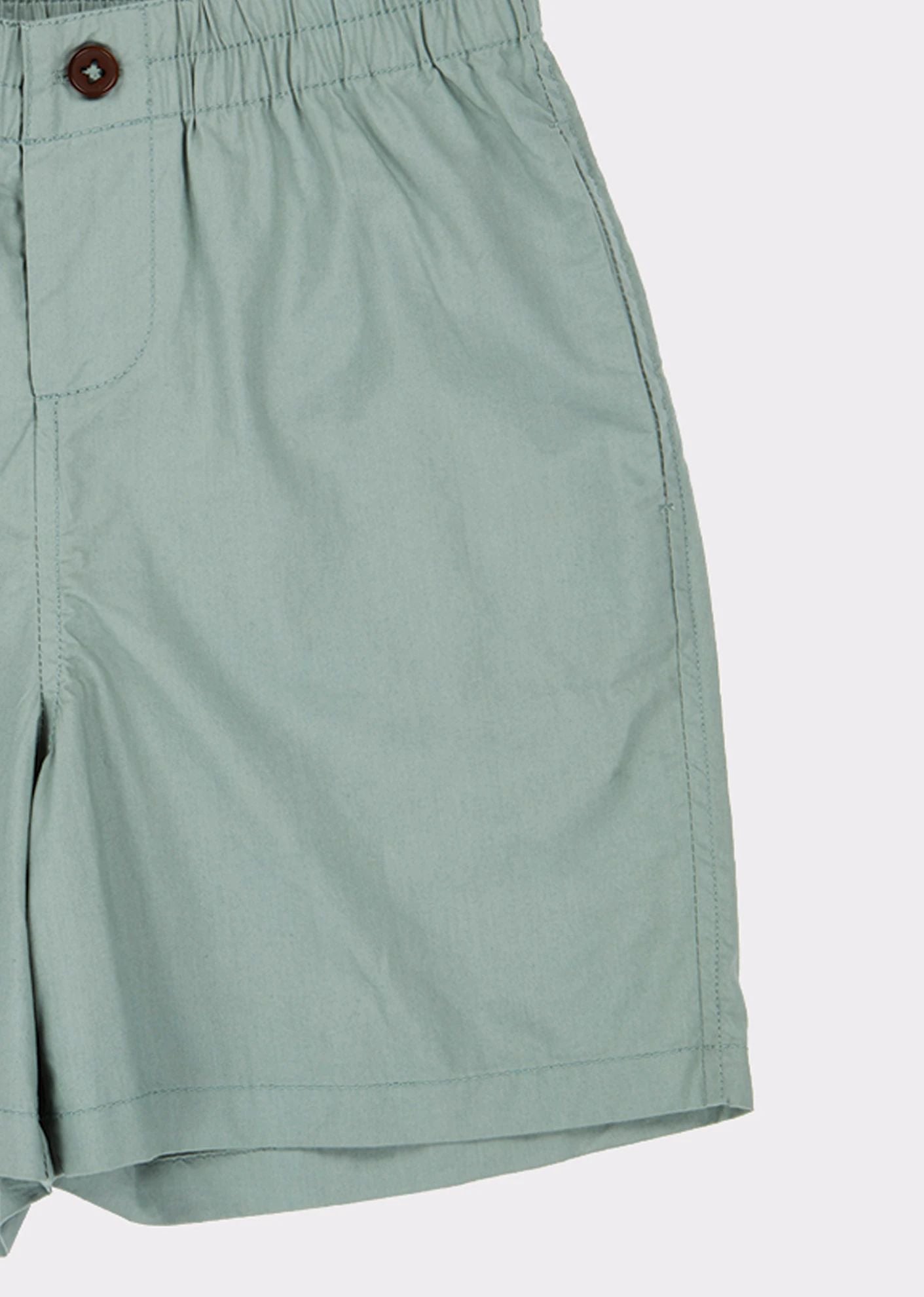 Boys Green Cotton Shorts