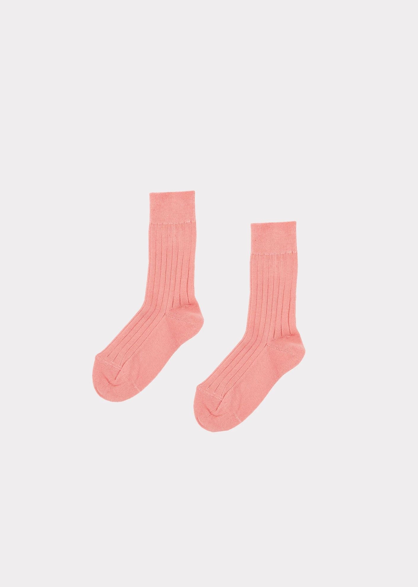 Girls Pink Cotton Socks