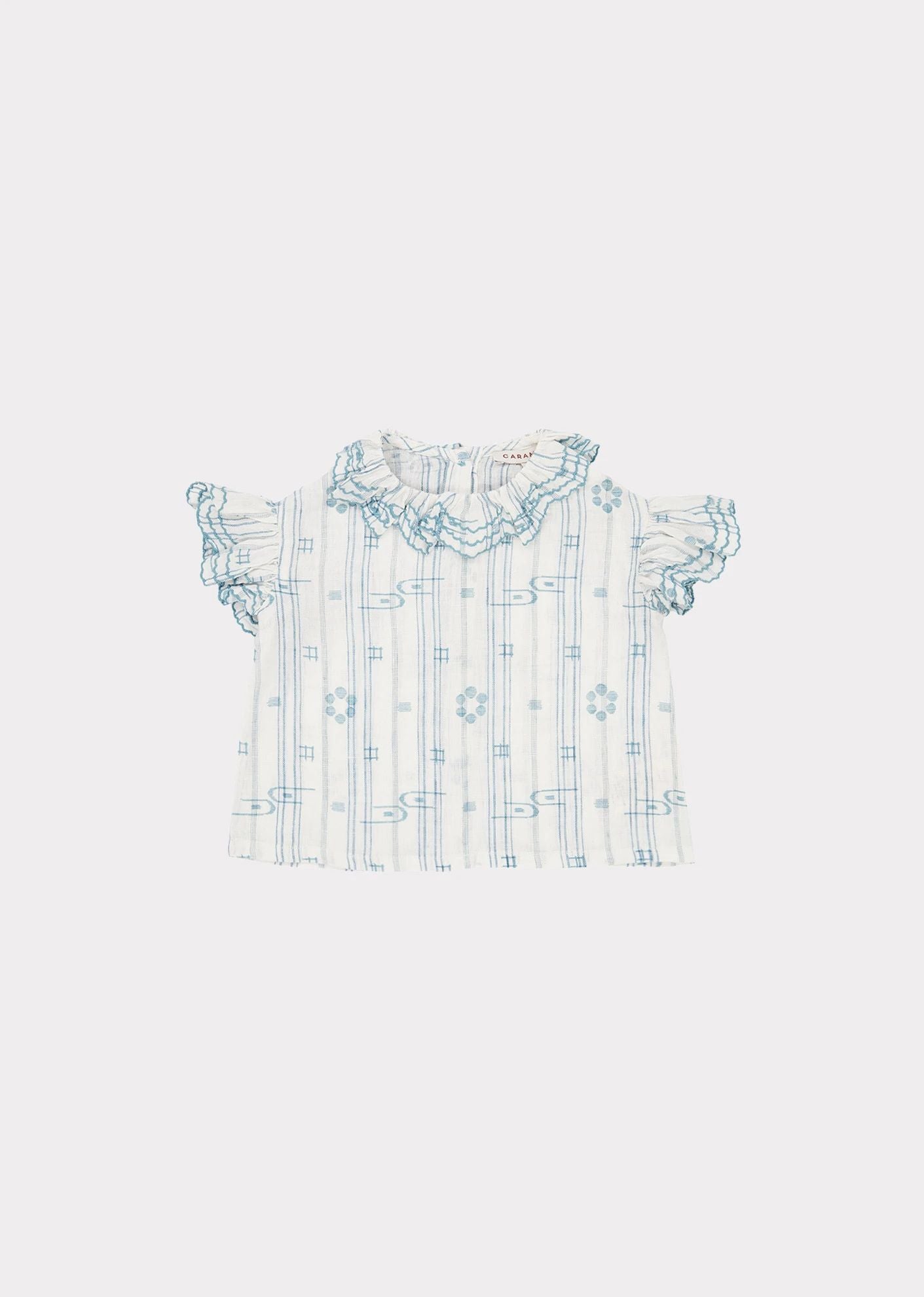 Baby Girls Light Blue Frill Top