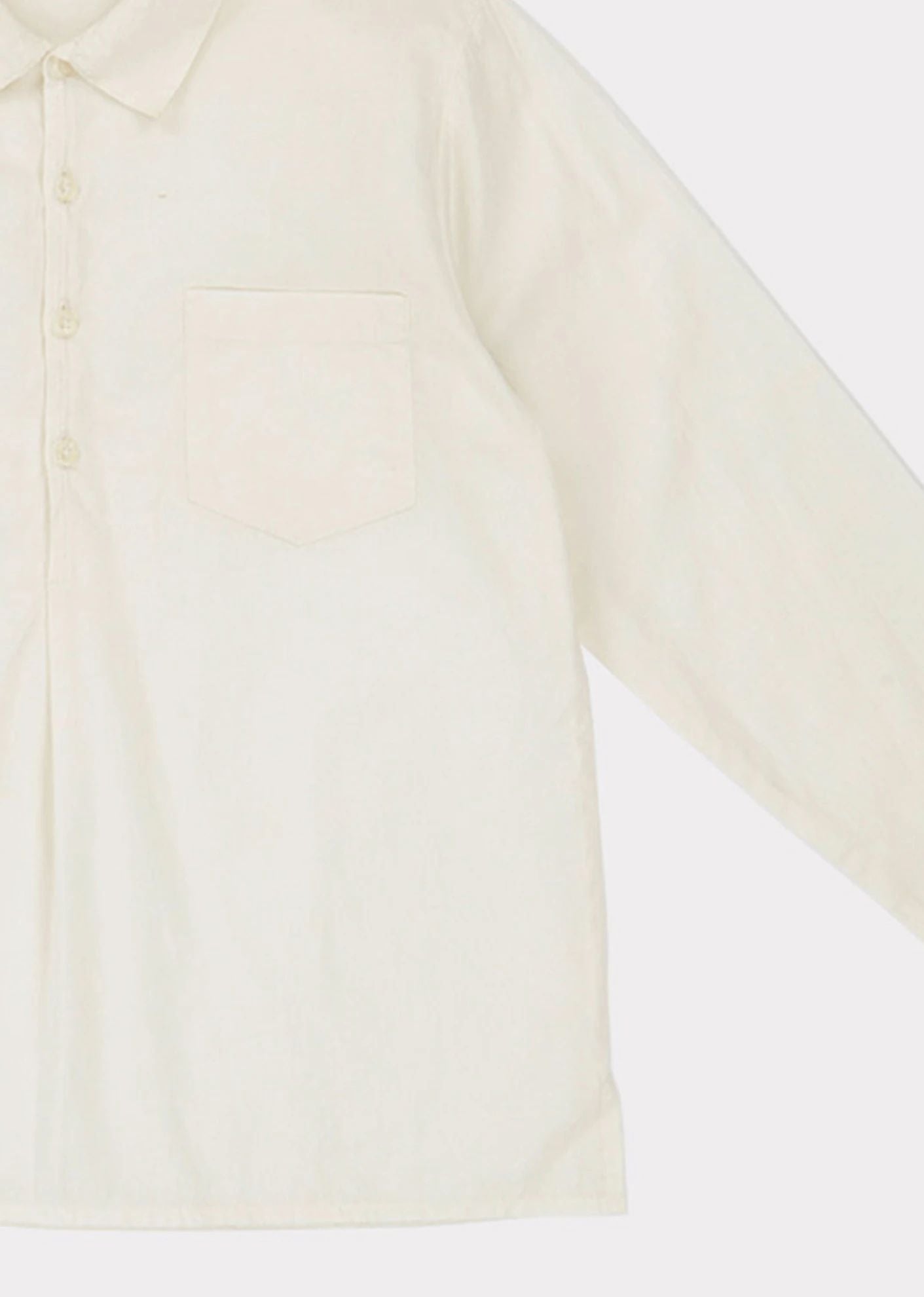 Boys & Girls White Cotton Shirt