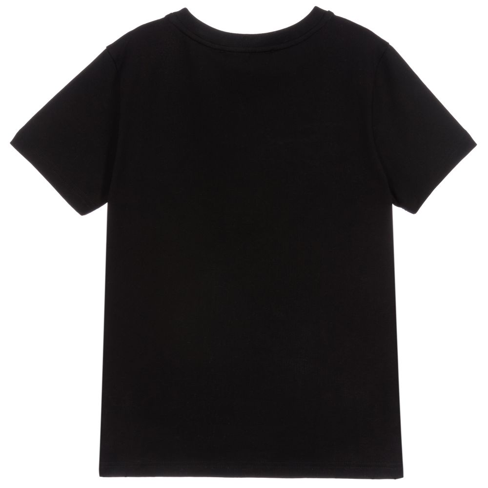 Boys Black Cotton T-shirt