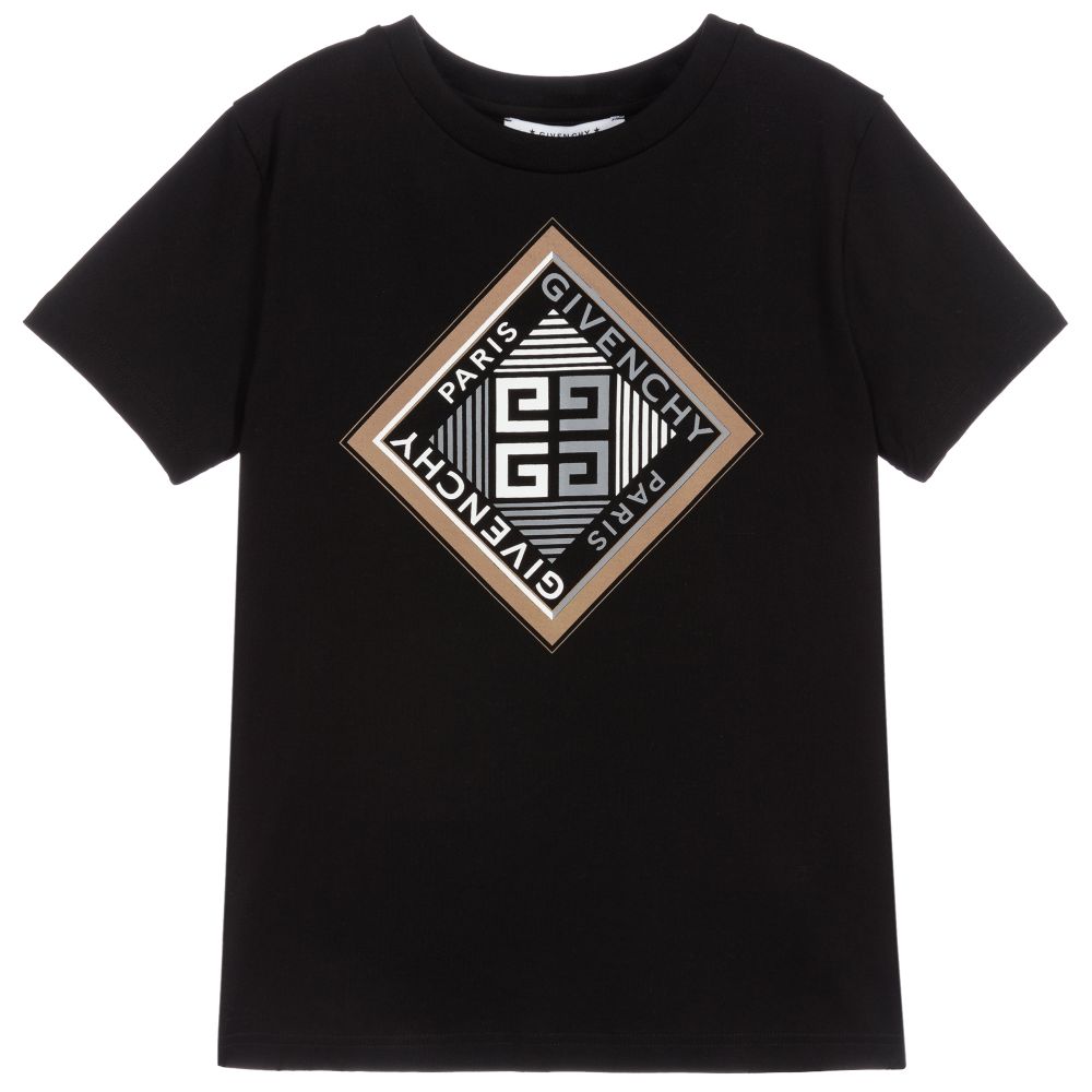 Boys Black Cotton T-shirt