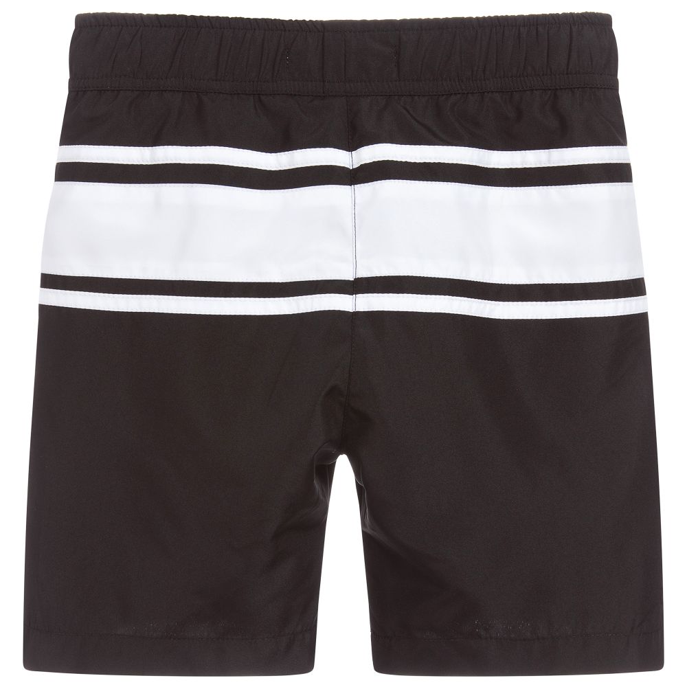 Boys Black Logo Swim Shorts