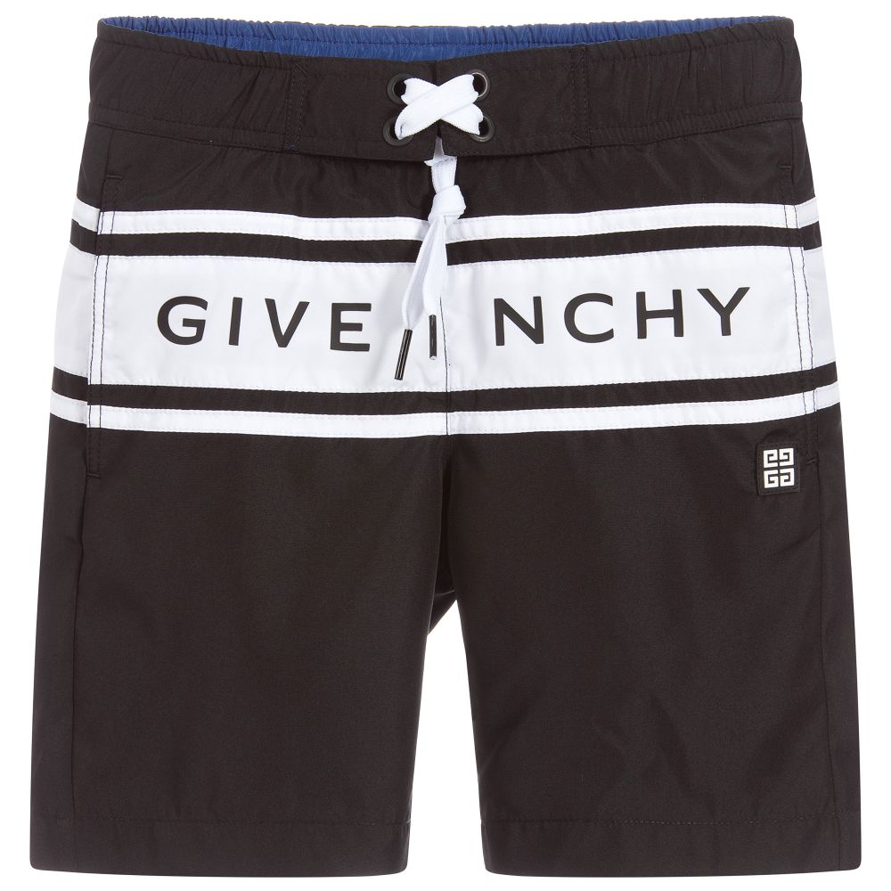 Boys Black Logo Swim Shorts