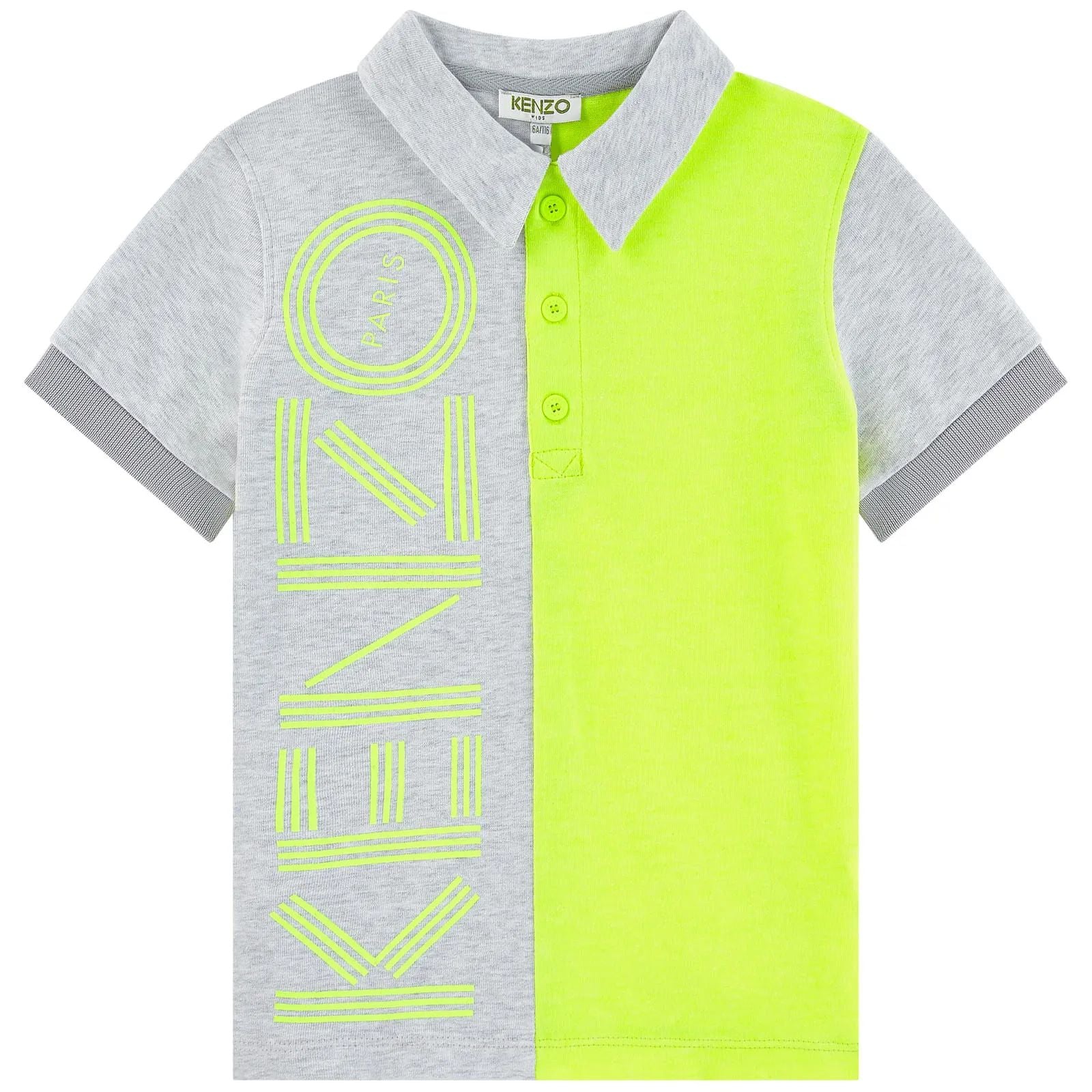 Boys Grey Cotton Polo Shirt