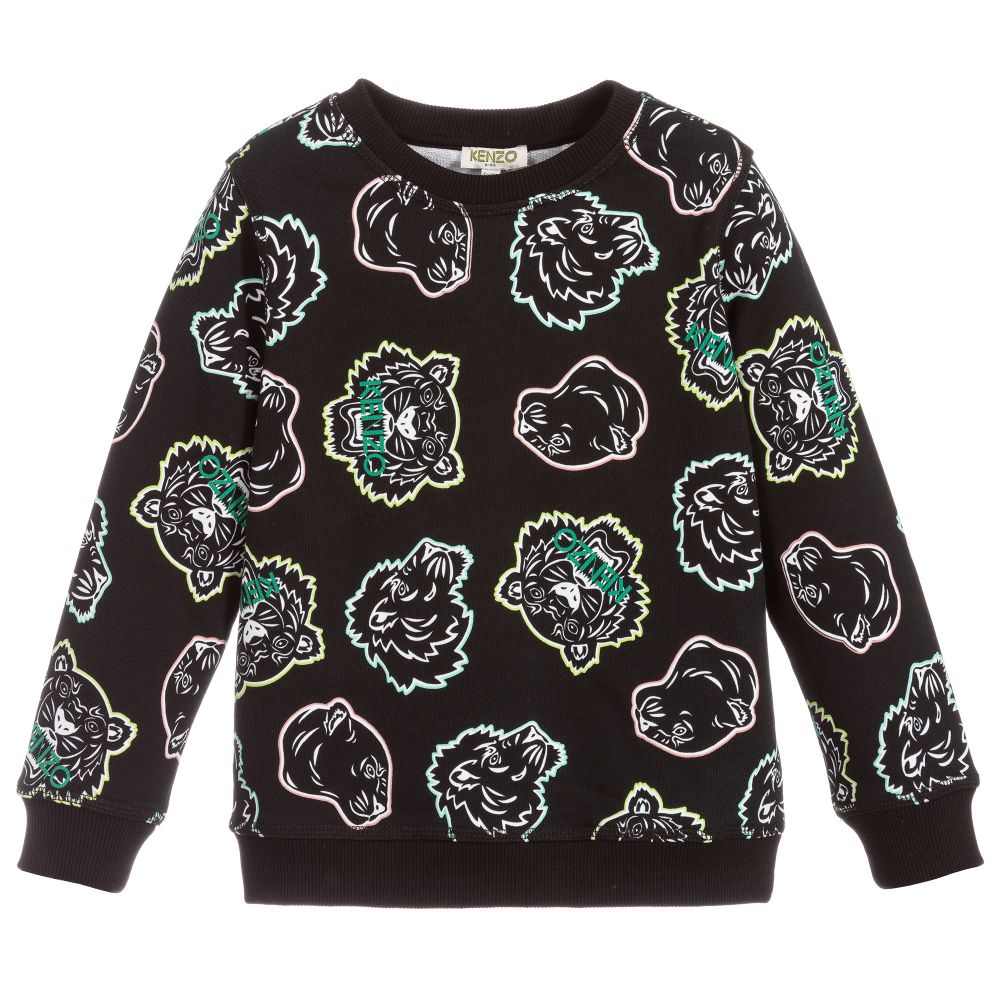 Boys Black Cotton Sweatshirt