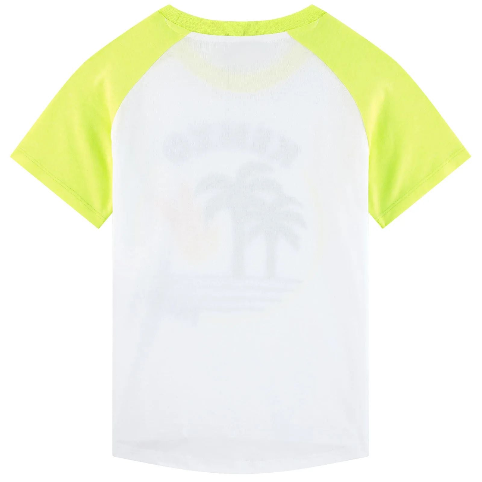 Boys White Logo Cotton T-shirt